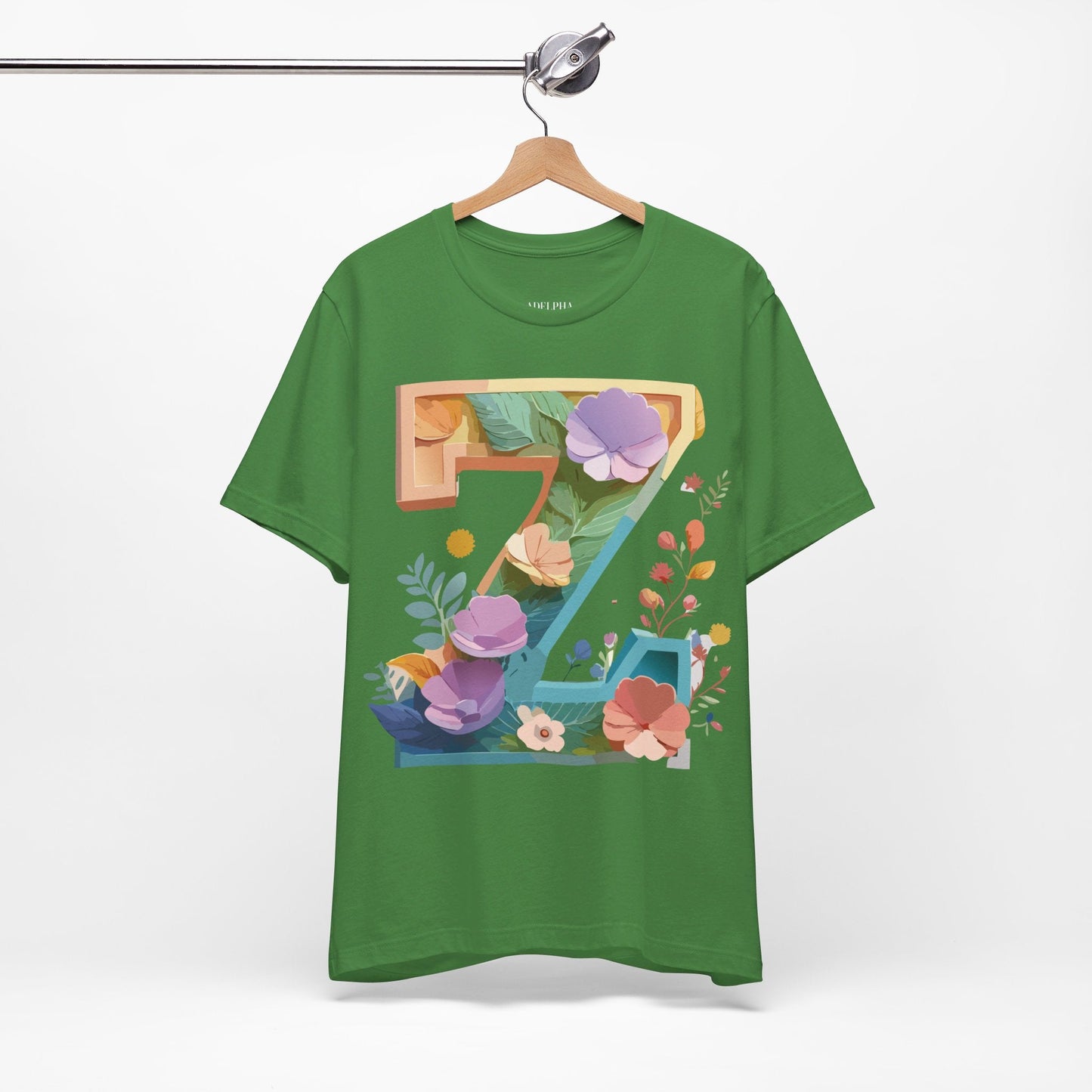 Letter Z Shirt Unisex Graphic Tee By Adelpha Vintage Inspired Artwork Jersey Short Sleeve