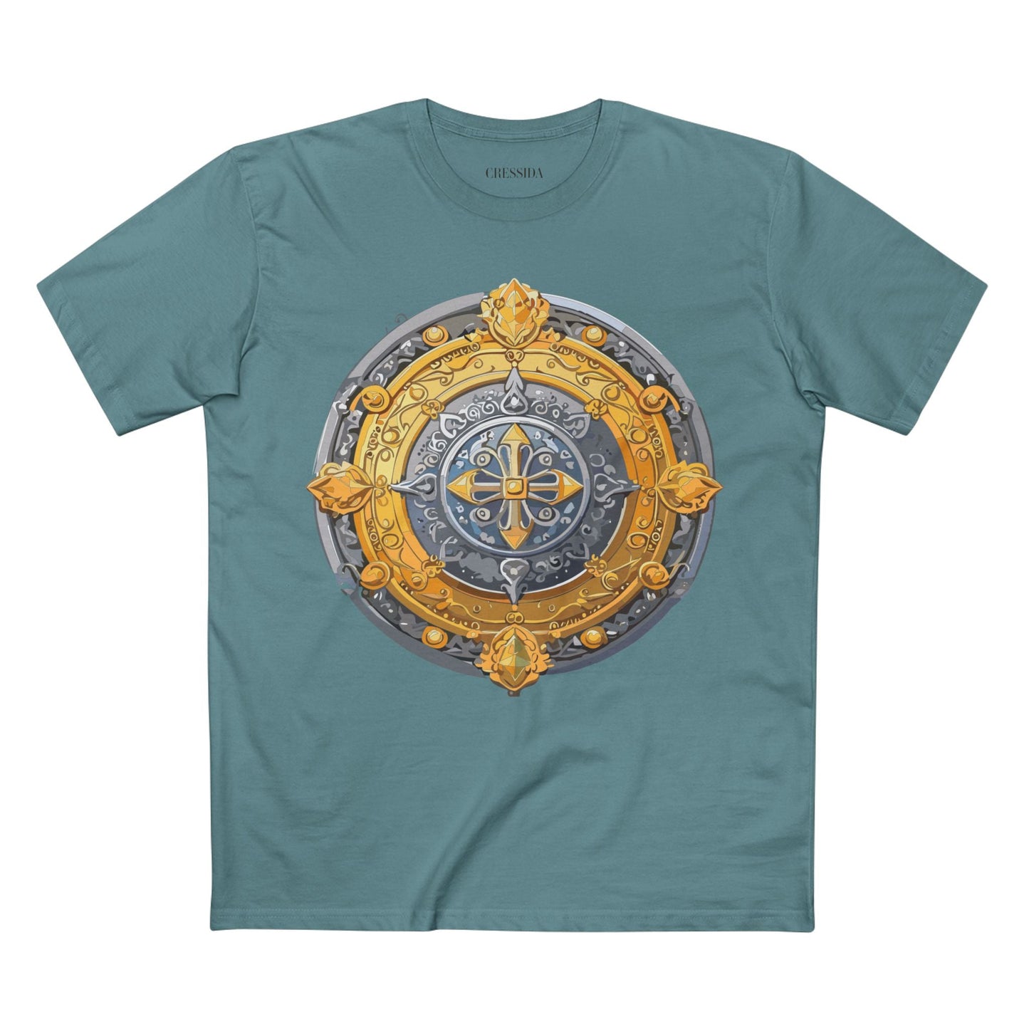 Antique Gold Coin Graphic Design T-Shirt Unisex 100 Cotton With Golden Print Artwork Tee 8