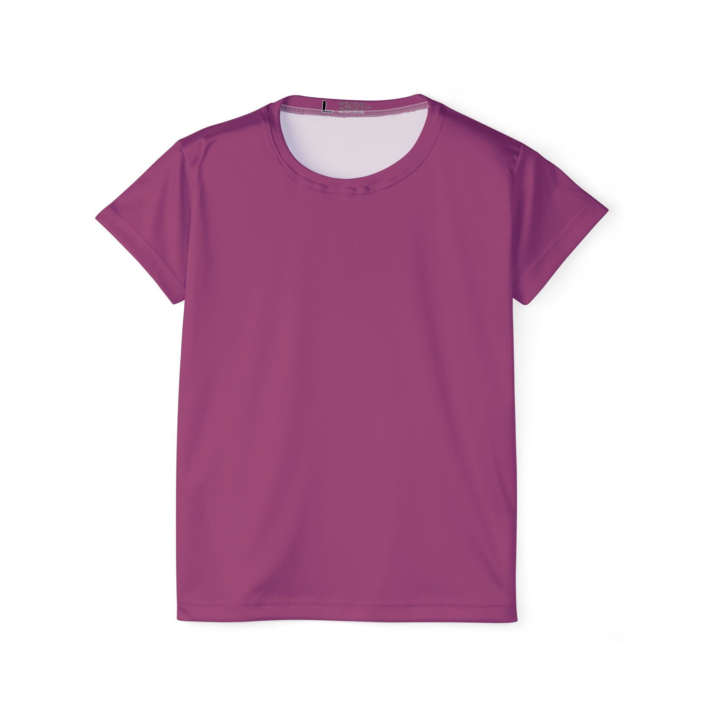 Berry Blush Women's Sports Jersey Short Sleeves 100% Poly Solid Berry Pink Color Print Athletic Tee