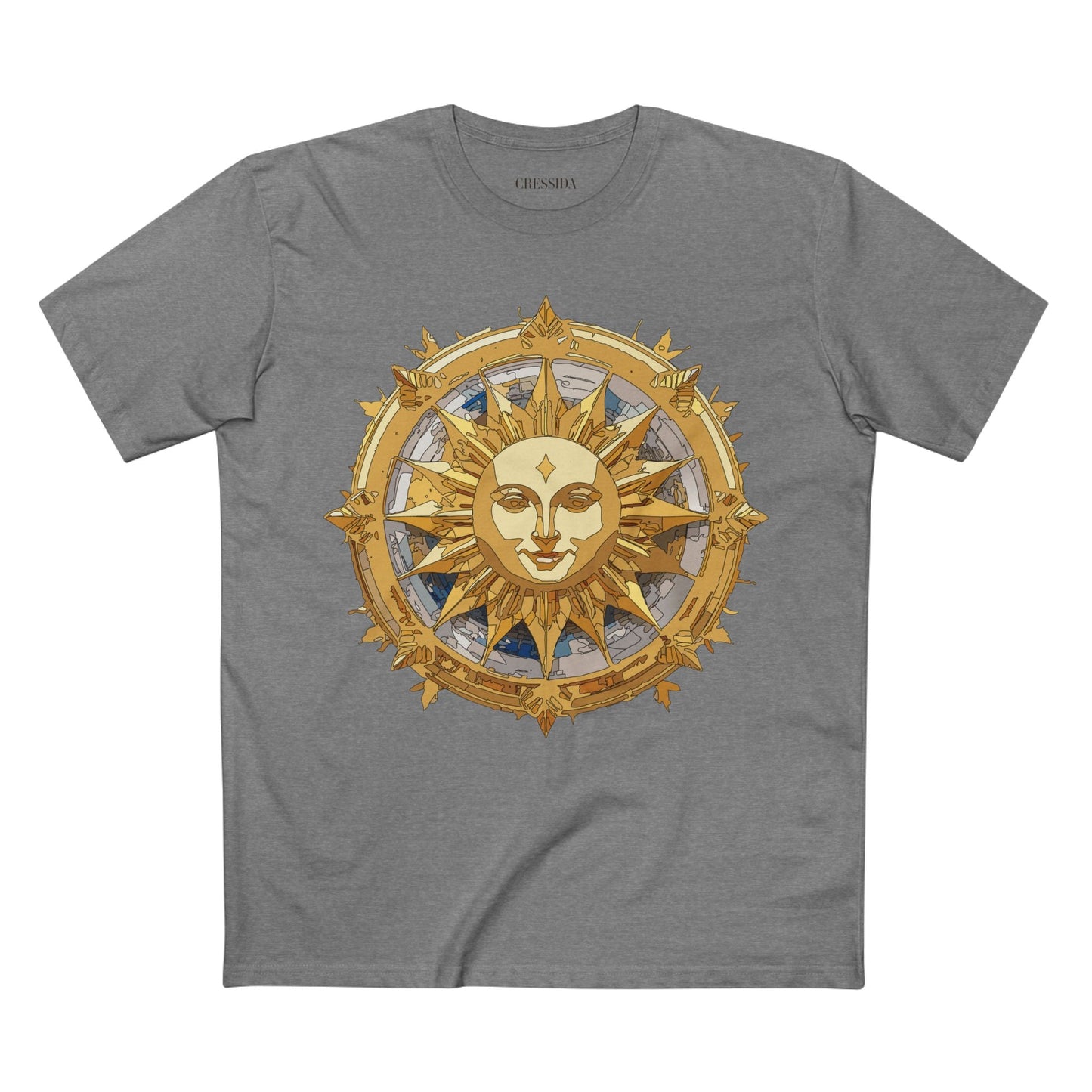 Gold Sun Graphic Unisex 100 Cotton T-Shirt with Golden Art Design 20
