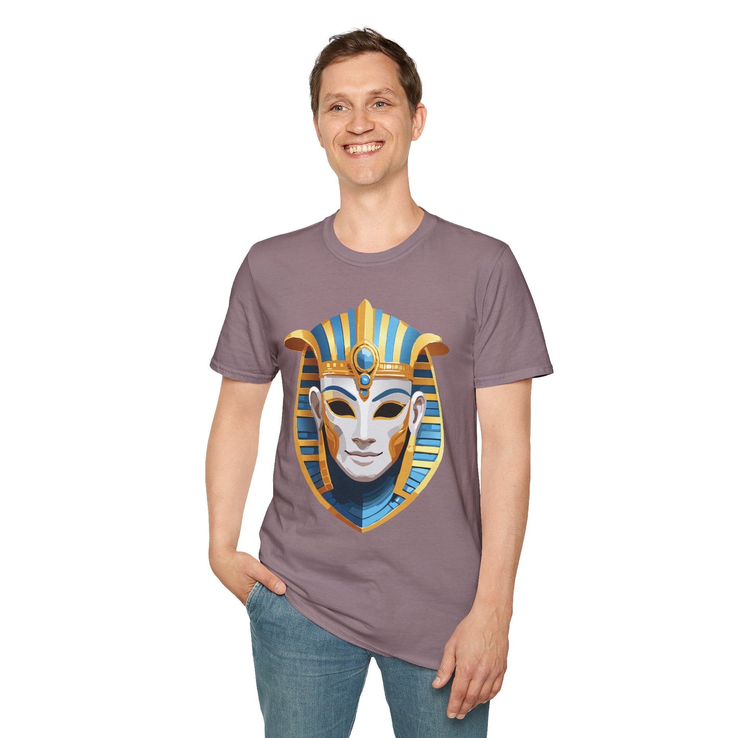 Mask Tee Shirt Unisex Gildan Softstyle 64000 Cotton Tee With Masquerade Design Artwork