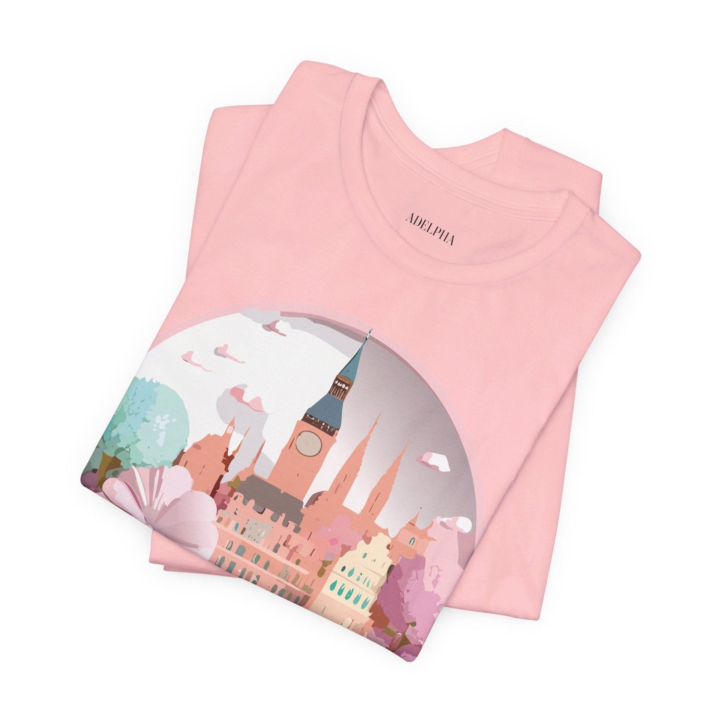 Prague Tourist Shirt Unisex Graphic Tee Featuring Vintage Inspired Art By Adelpha