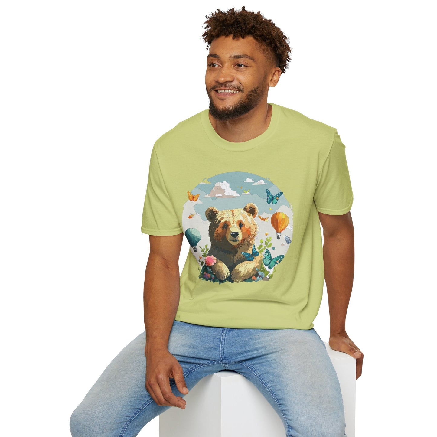 Bear T Shirt Unisex Teddy Bear Tee Softstyle 64000 Breathable Everyday Wear For All Ages