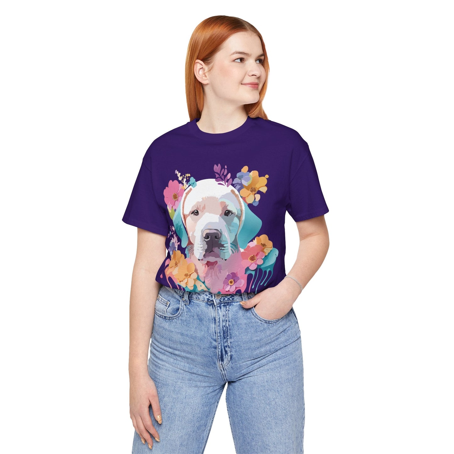 Dog Graphic Tee Unisex Vintage Inspired Art Design Adelpha Short Sleeve Jersey Shirt