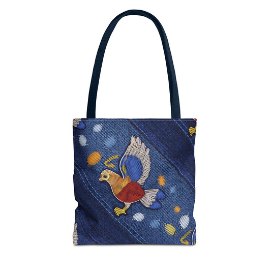 DENIM PRINT CANVAS BAG HIGH-QUALITY 100% SPUN POLY 3 SIZES CANVAS BAG-194