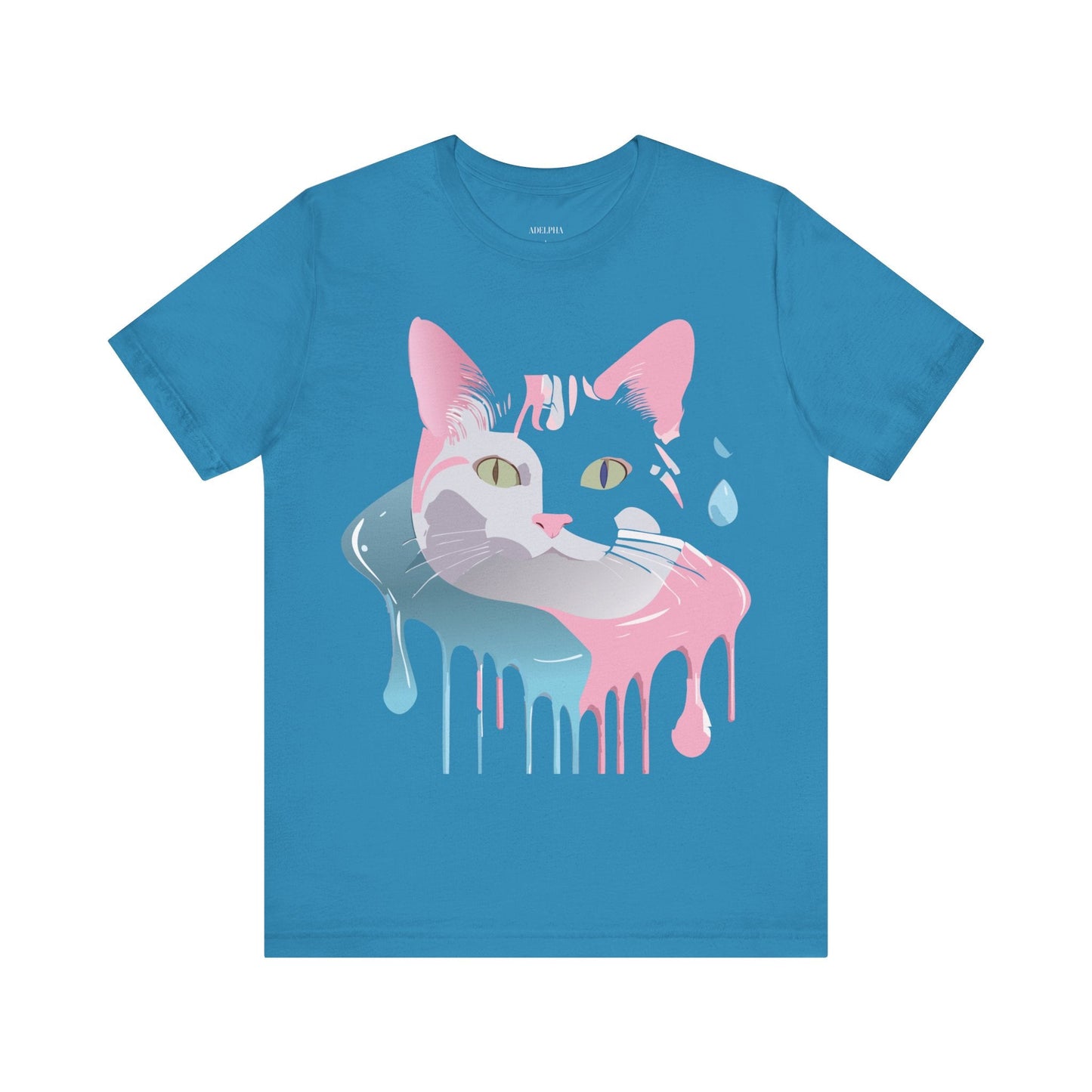 Cat Graphic Tee Unisex Short Sleeve T Shirt Adelpha Vintage Inspired Design