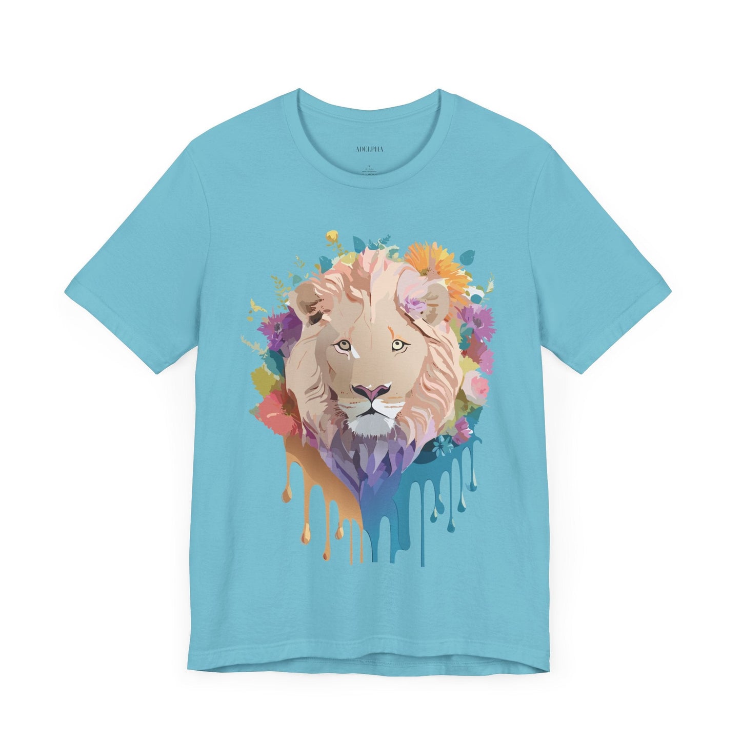 Lion Graphic Tee Unisex Short Sleeve Shirt By Adelpha Vintage Inspired Premium Artwork