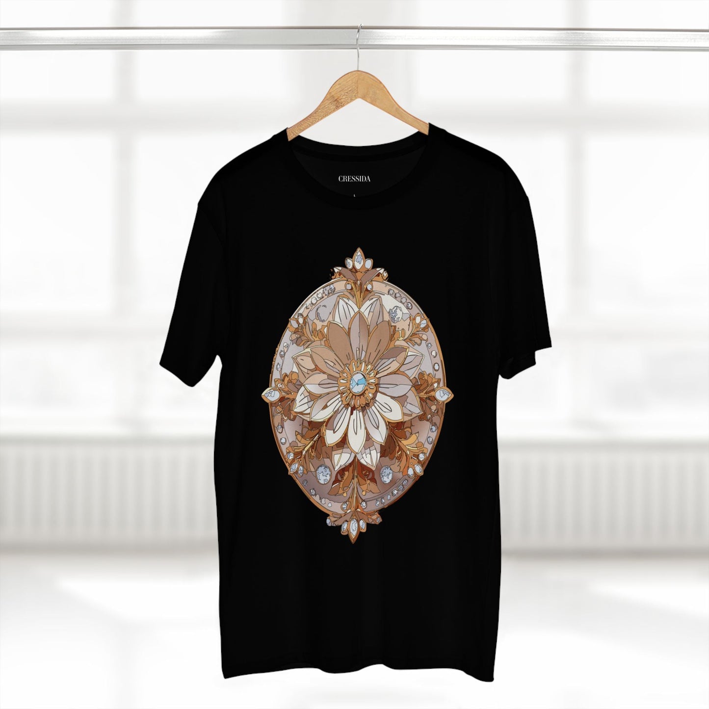 Floral Graphic T-Shirt Unisex 100 Cotton Art Design with Antique Flowers Tee 12