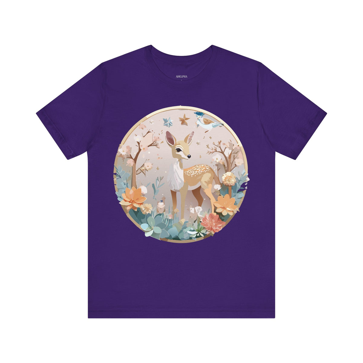 Medallion Graphic Unisex Cotton Bella+Canvas Tee with Art Design d76