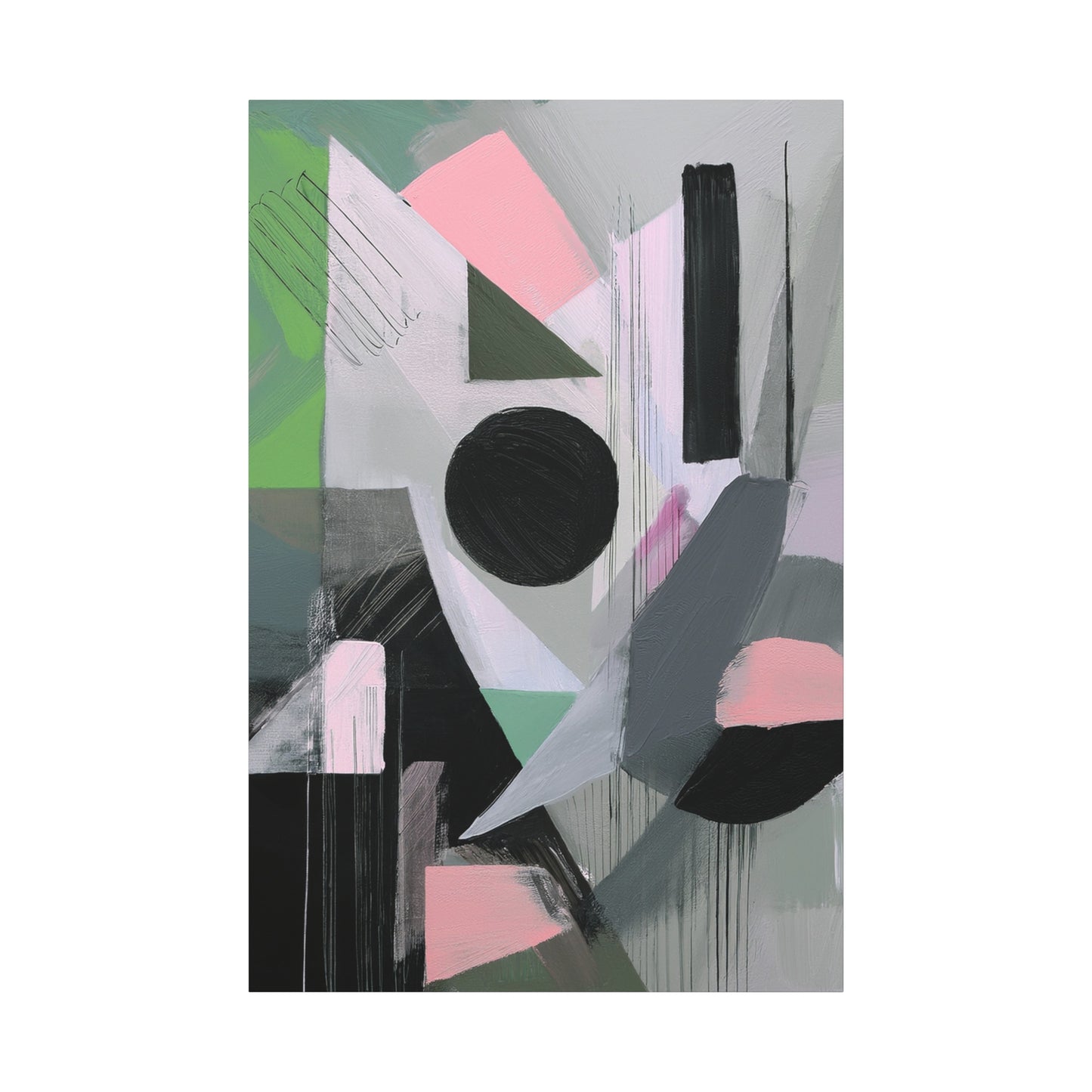 Abstract Geometric Painting Print Canvas 20x24,20x30,24x30 24x32,24x36,30x40 32x48,36x48,40x60 Pine-Wood Inner Frame ABS-40