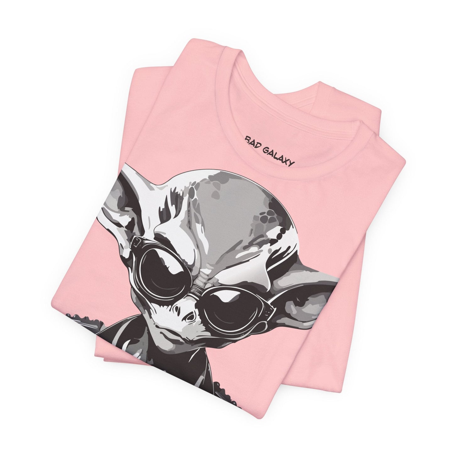 Alien Tee Shirt From Bad Galaxy Made To Order 100 Percent Cotton Eco Friendly Inks USA Designed