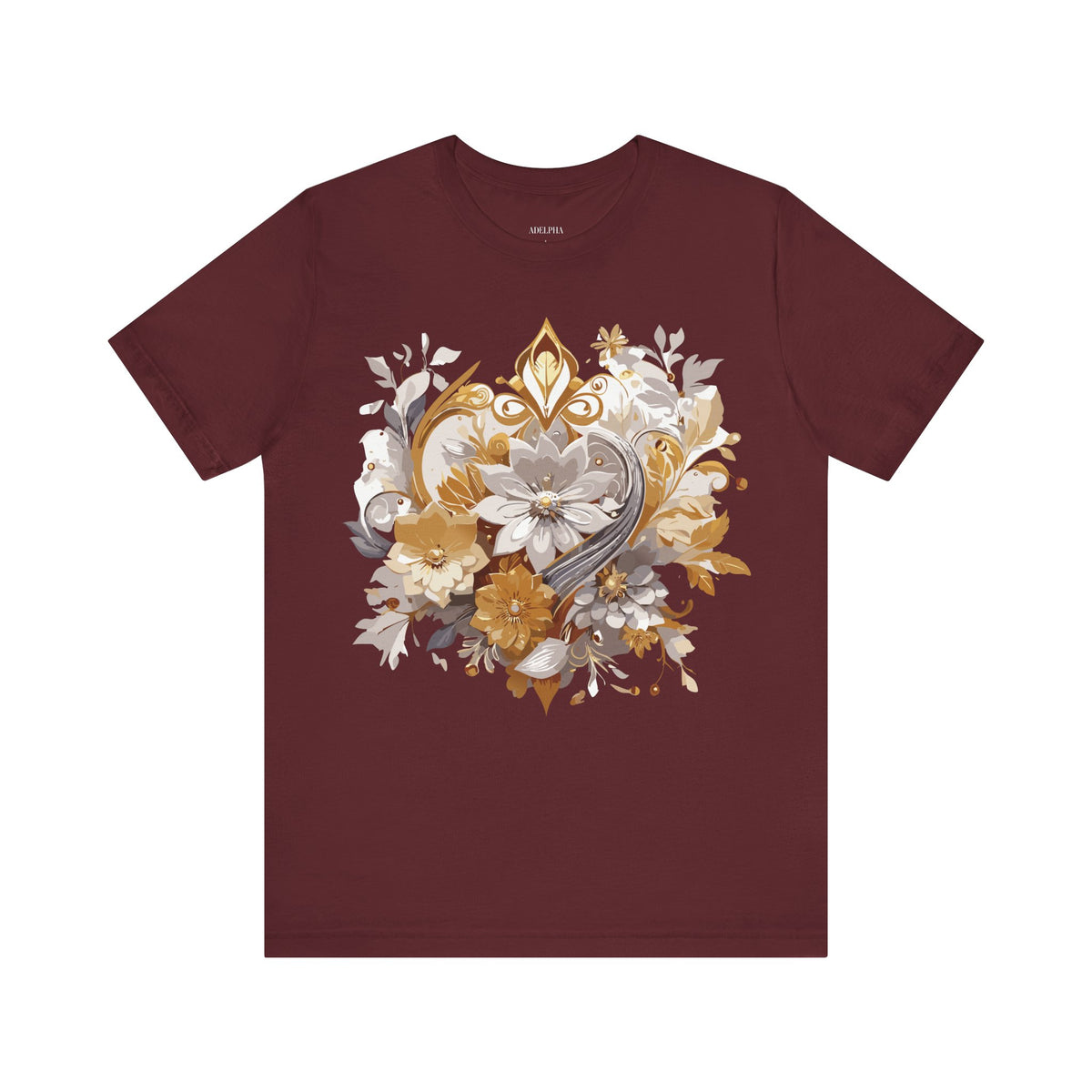 Jewelry Graphic Unisex Cotton Bella+Canvas Tee with Gemstones Art Design m43