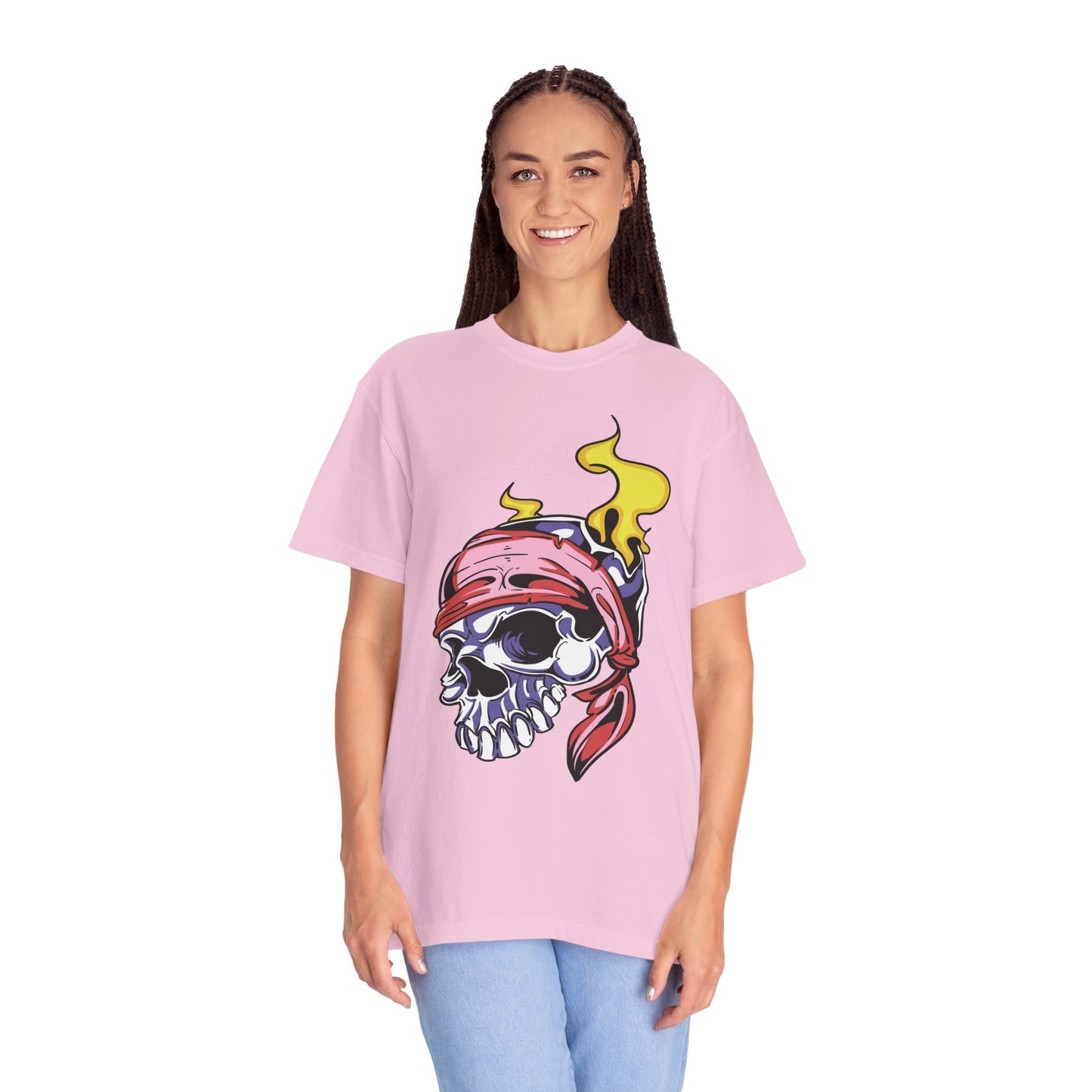 Unisex Cotton Tee Shirt with Skull