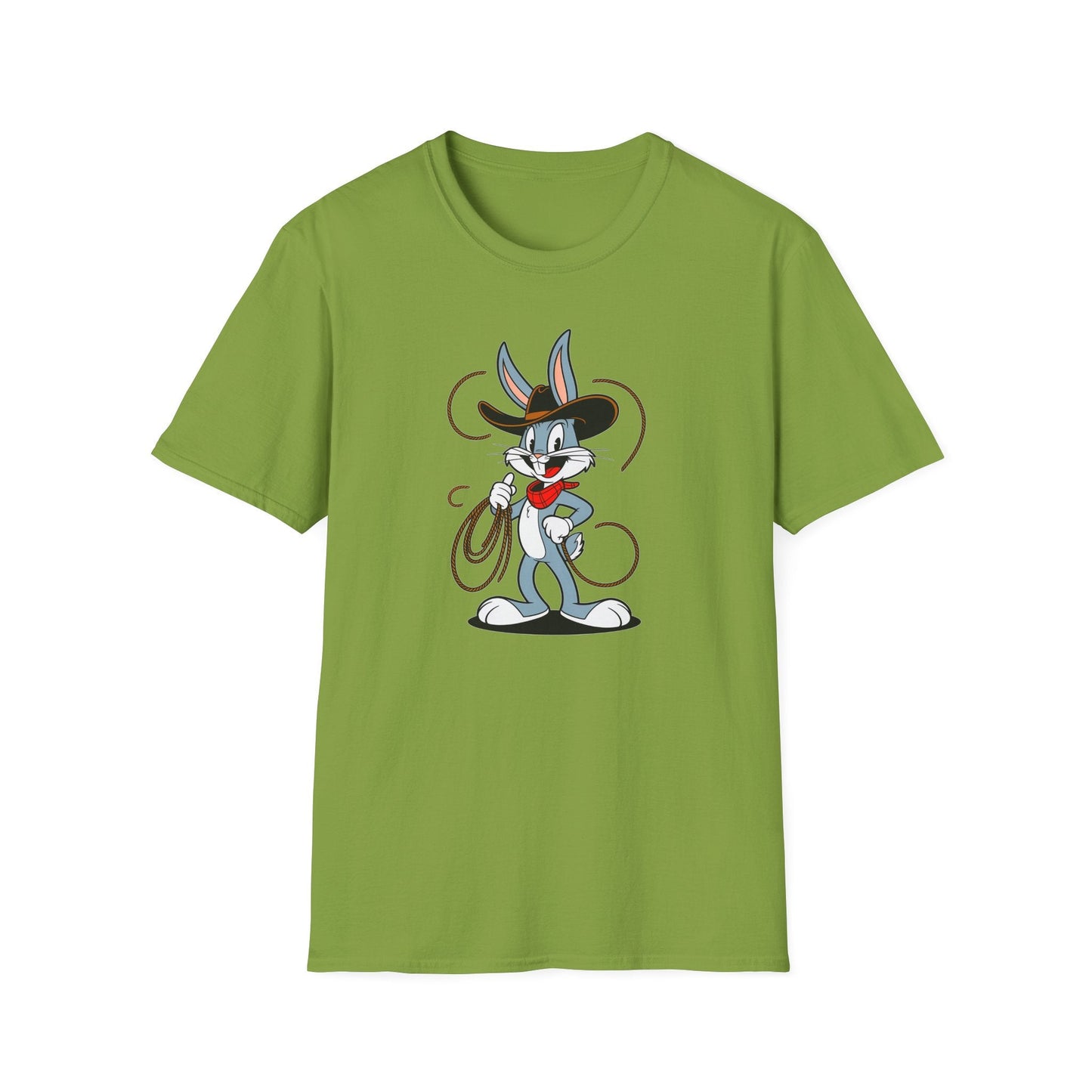 Bugs Bunny T Shirt Unisex Gildan Softstyle 64000 Cartoon Animation Tee With Art Design Artwork