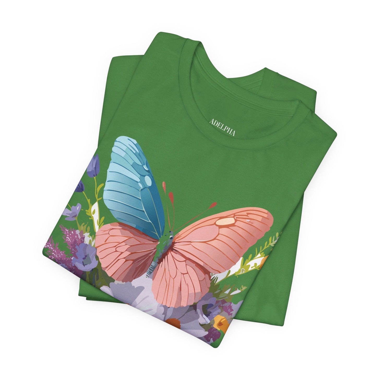 Butterfly Graphic Unisex 100 Cotton Lightweight Vintage Floral Design Jersey Tee 82