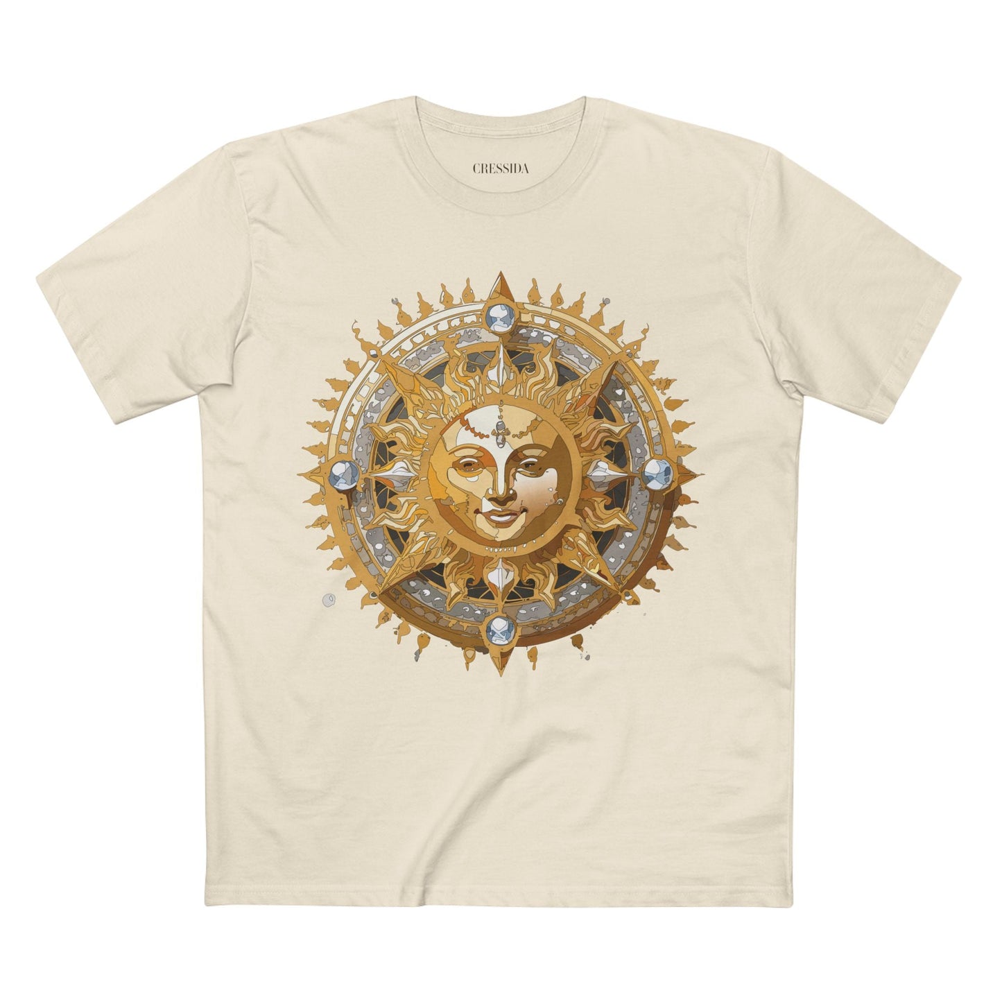 Gold Sun Graphic Unisex 100 Cotton T-Shirt with Golden Art Design 10
