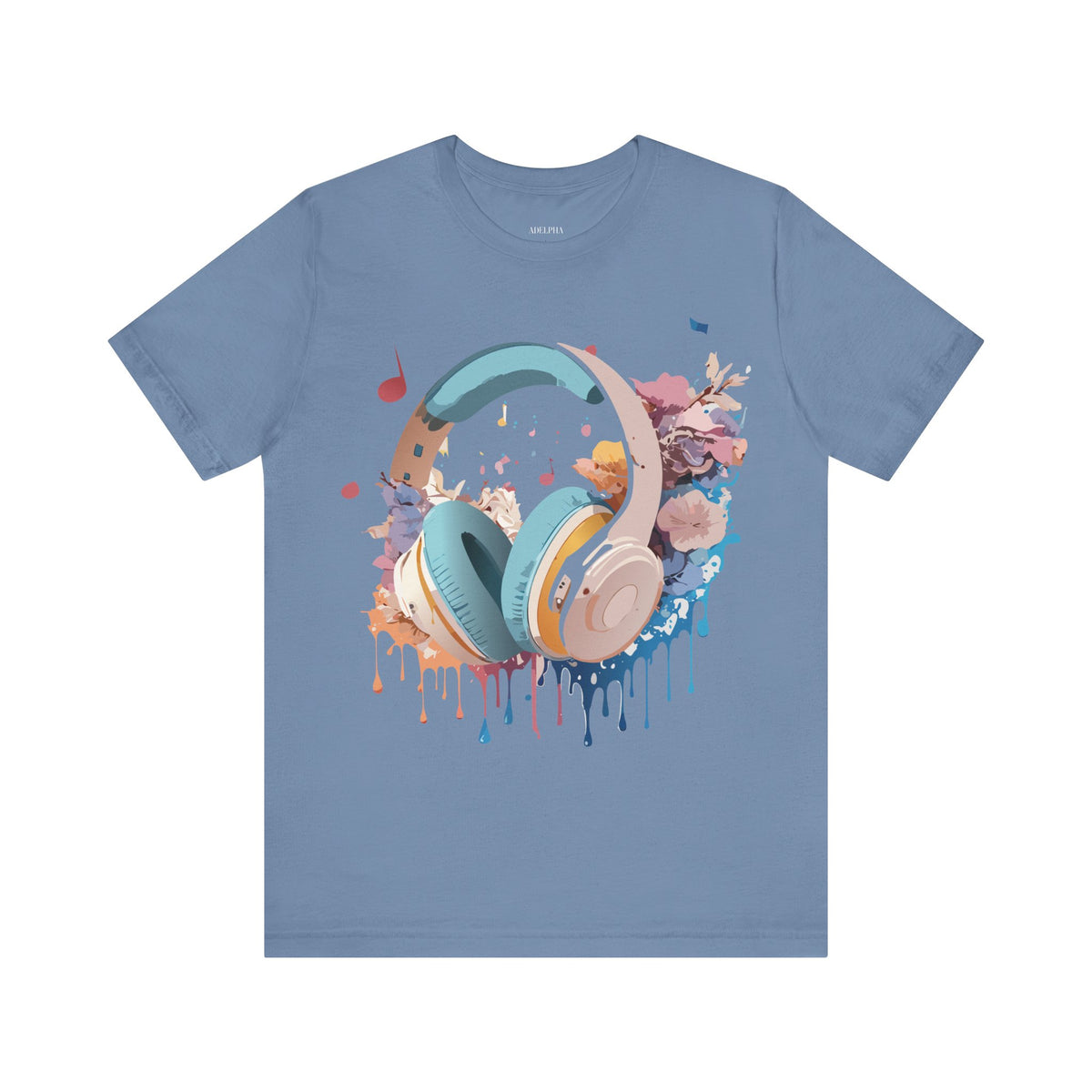 Music Graphic Unisex Cotton Bella+Canvas Tee with Art Design m79