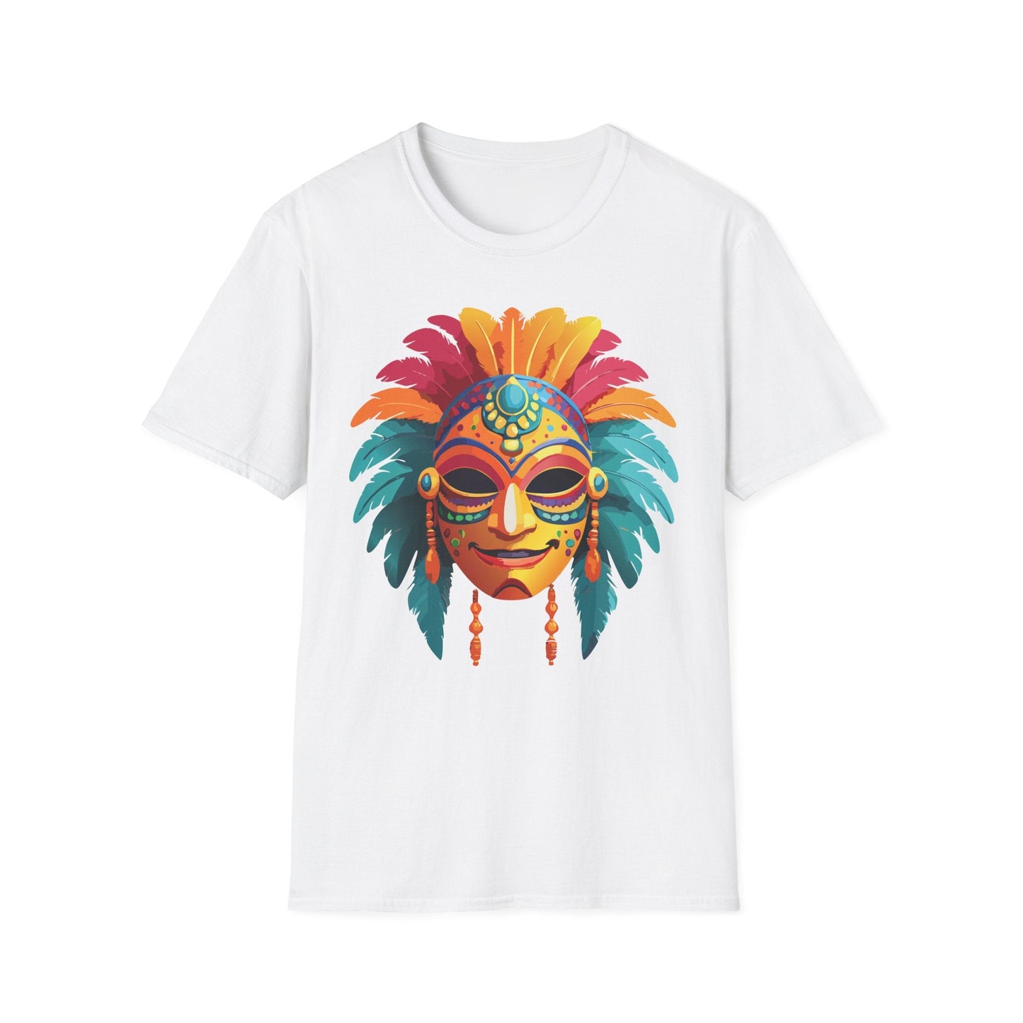 Mask Tee Shirt Unisex Softstyle Gildan 64000 100 Percent Ring Spun Cotton Masquerade Tee