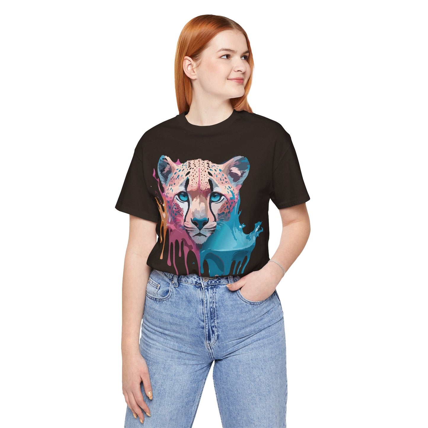 Adelpha Graphic Cheetah Shirt Unisex Vintage Inspired Graphic Tee Art Design