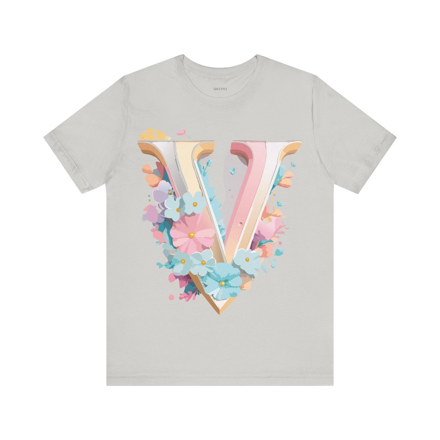 Adelpha Letter V Shirt Graphic Tee Unisex Jersey Short Sleeve Vintage Inspired Design