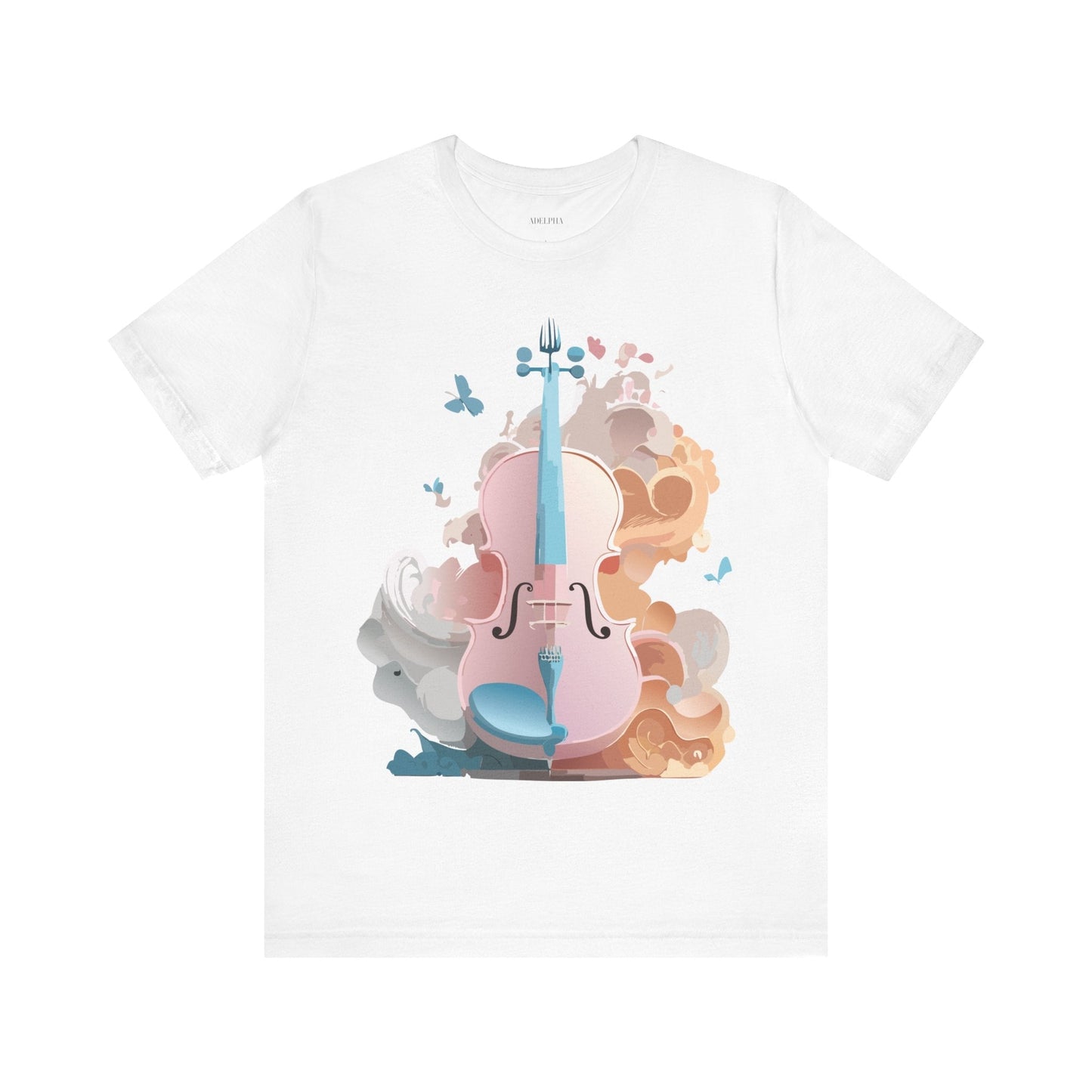 Music Graphic Unisex 100 Cotton Vintage Art with Musical Elements Tee 7