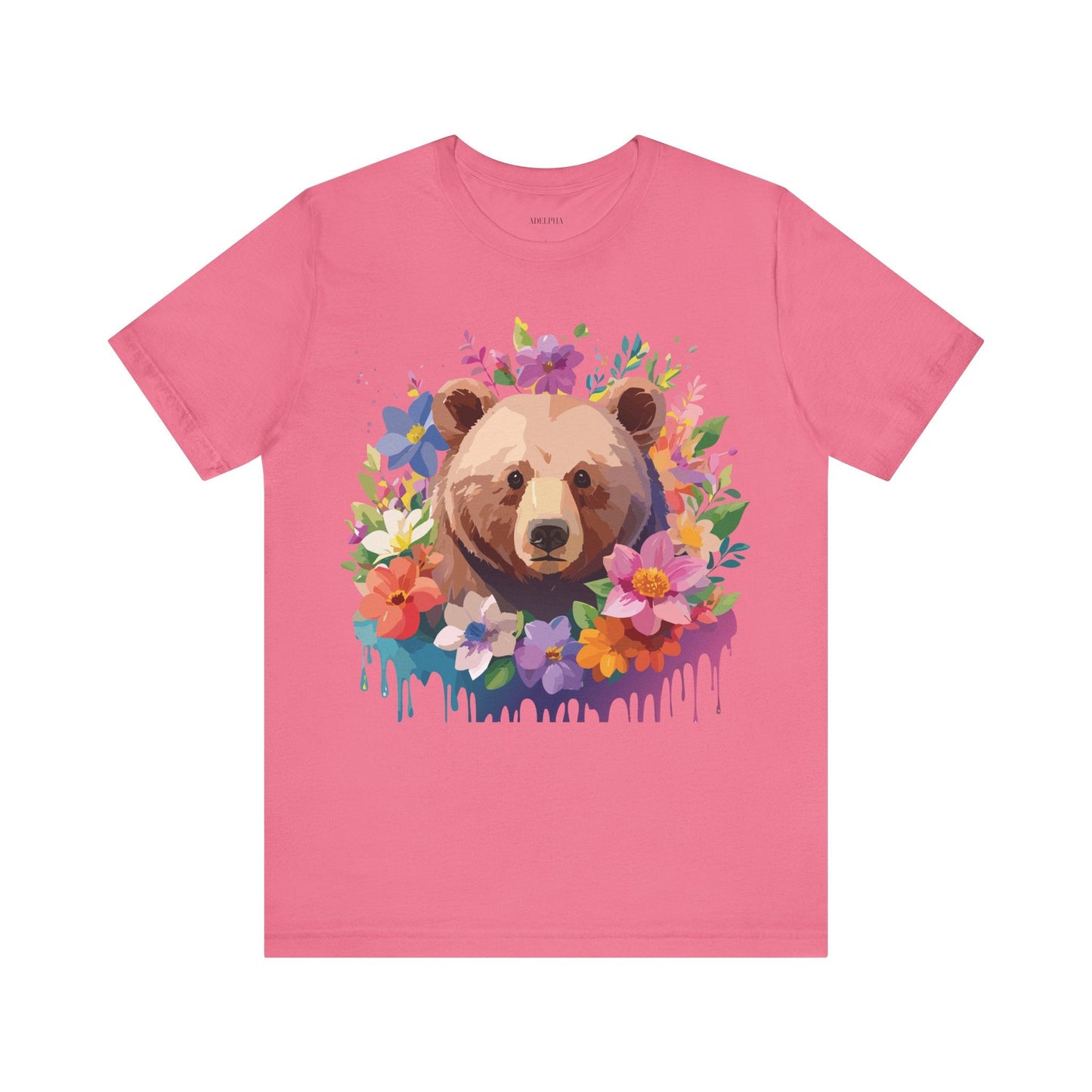 Bear Graphic Unisex 100 Cotton Short Sleeve Art Design Vintage T-Shirt 4