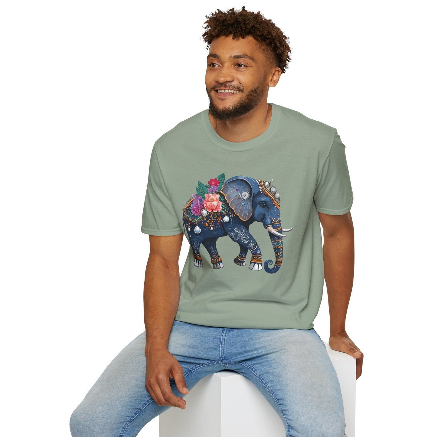 Elephant T Shirt Unisex Softstyle Tee Gildan 64000 100 Percent Cotton Comfort Everyday