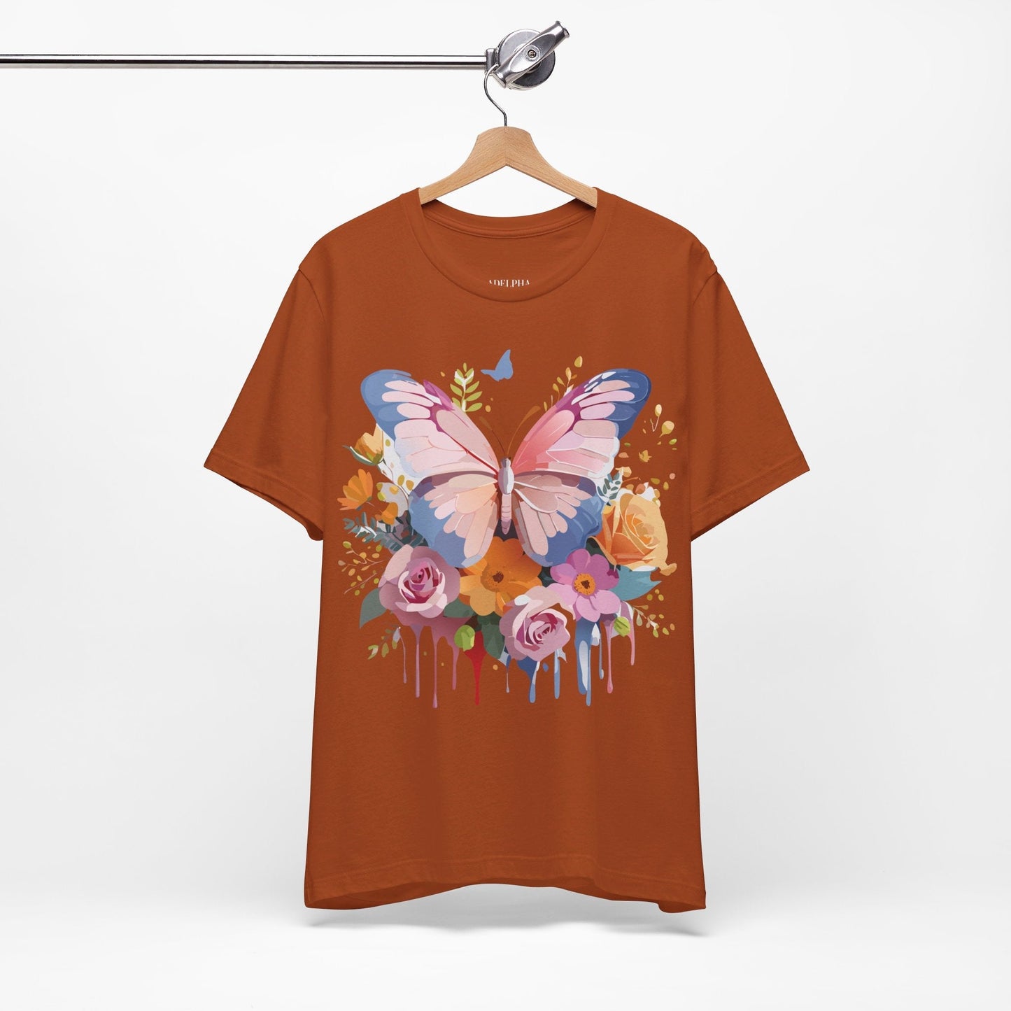 Butterfly Graphic Tee Unisex Short Sleeve Jersey Shirt By Adelpha