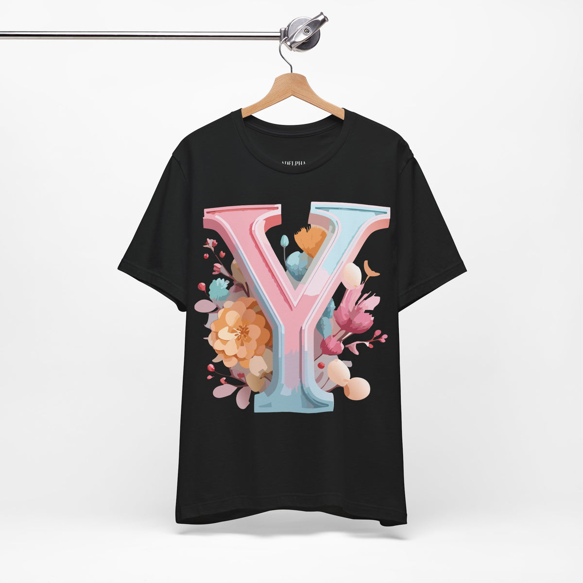 Letter Y Graphic Unisex Cotton Bella+Canvas Tee with Art Letter Design