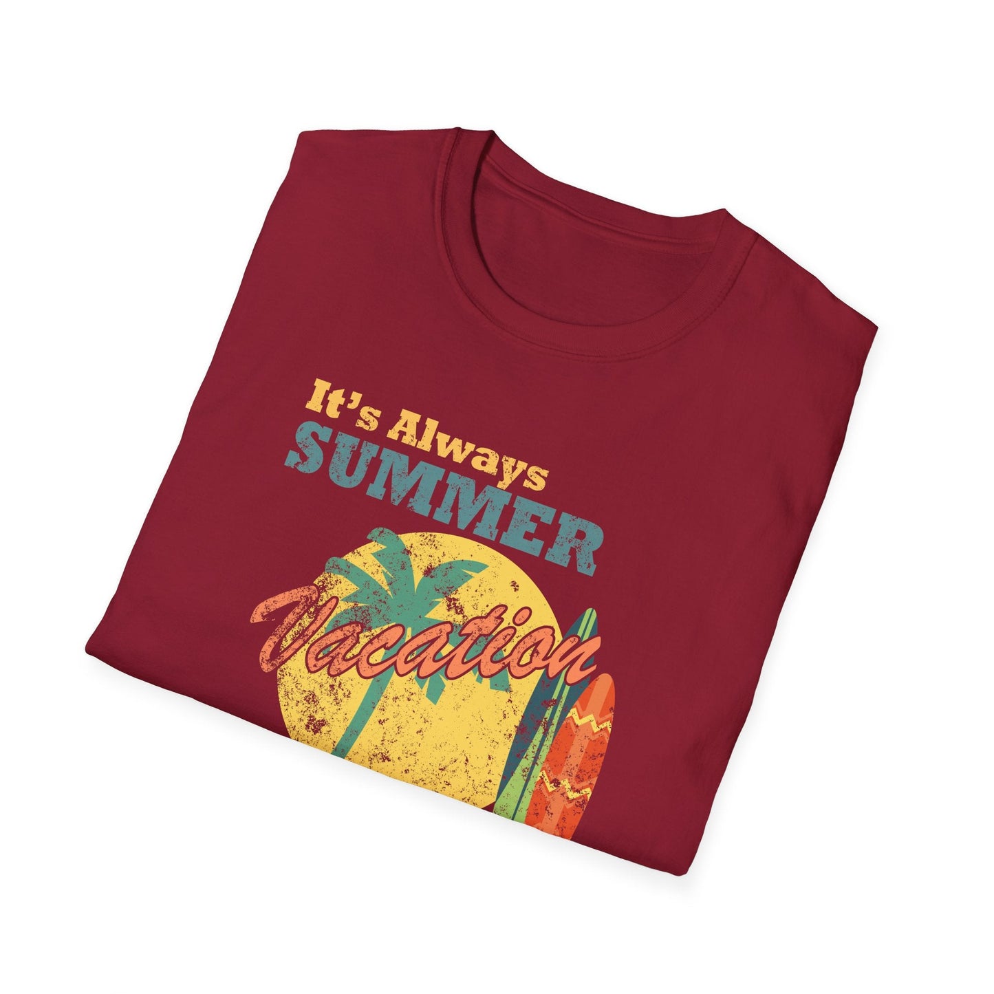 Summer Unisex T Shirt With Art Design Gildan Softstyle 64000 100 Percent Cotton Tee
