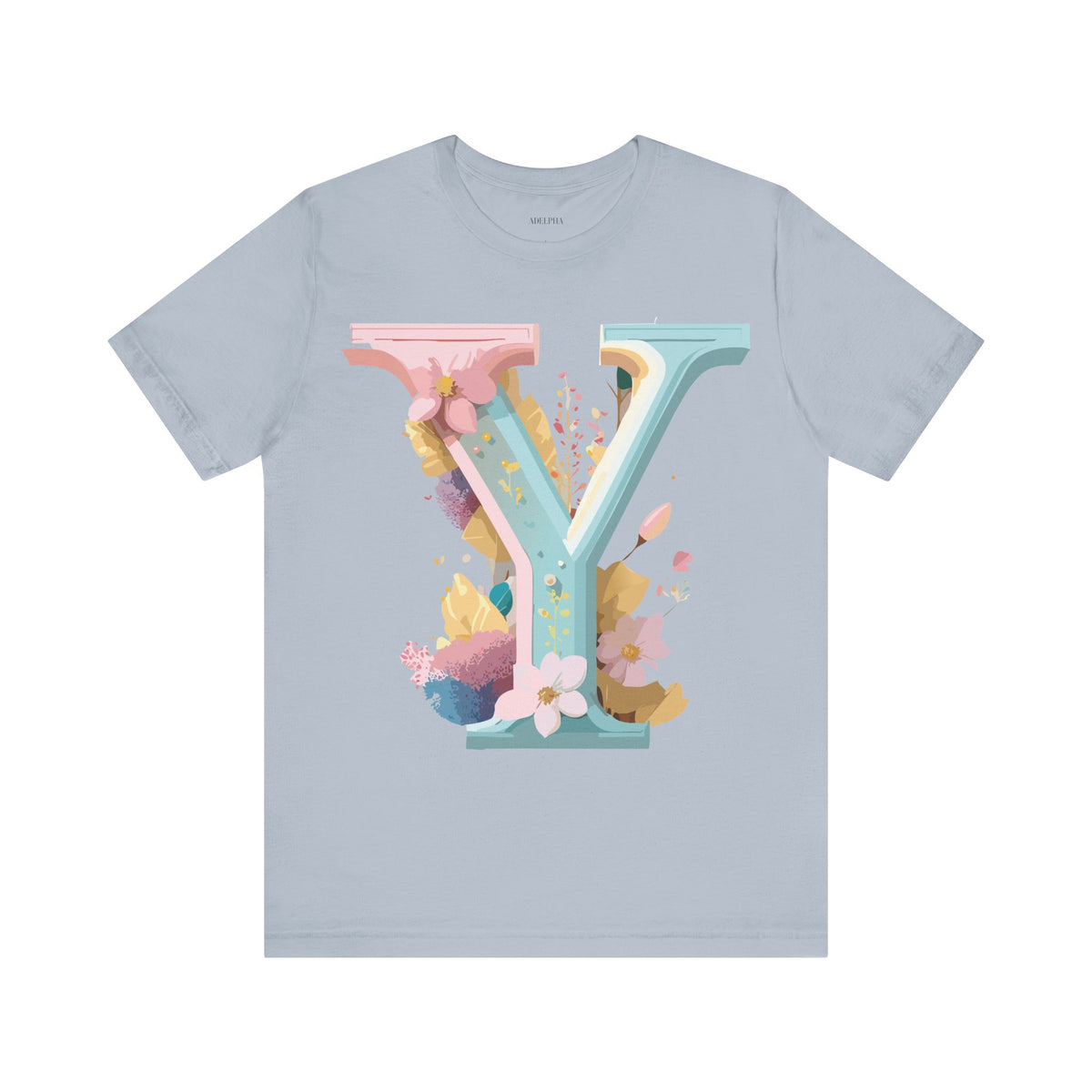 Letter Y Graphic Unisex Cotton Bella+Canvas Tee with Art Letter Design