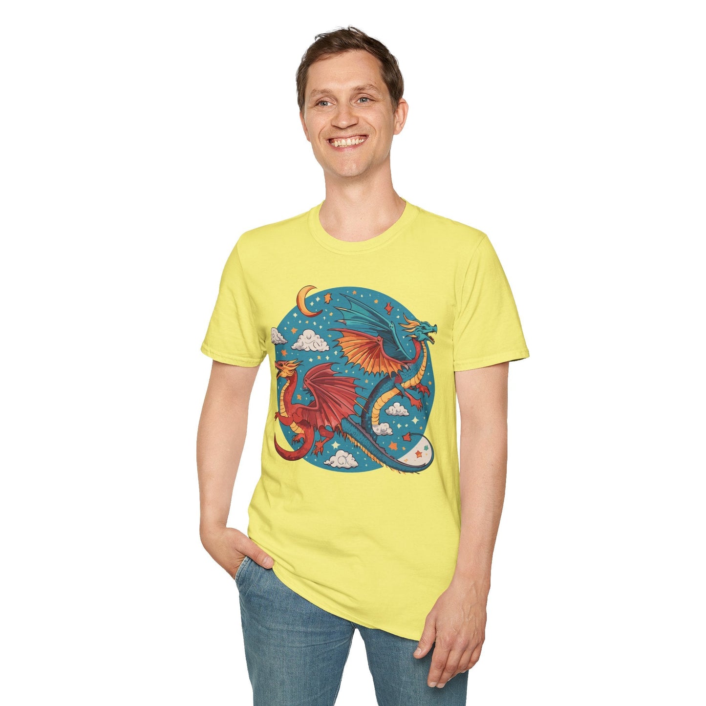 Dragon Graphic Unisex 100 Cotton Tee with Animal Artwork Design 16