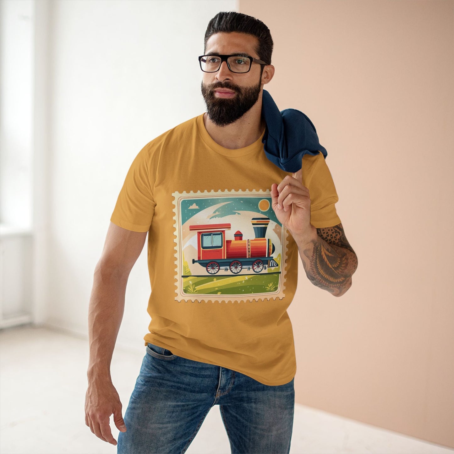 Stamp Shirt Postage Stamp Tee PS 37 Unisex Premium Cotton With Original Art Design Retro2Nova Shirt