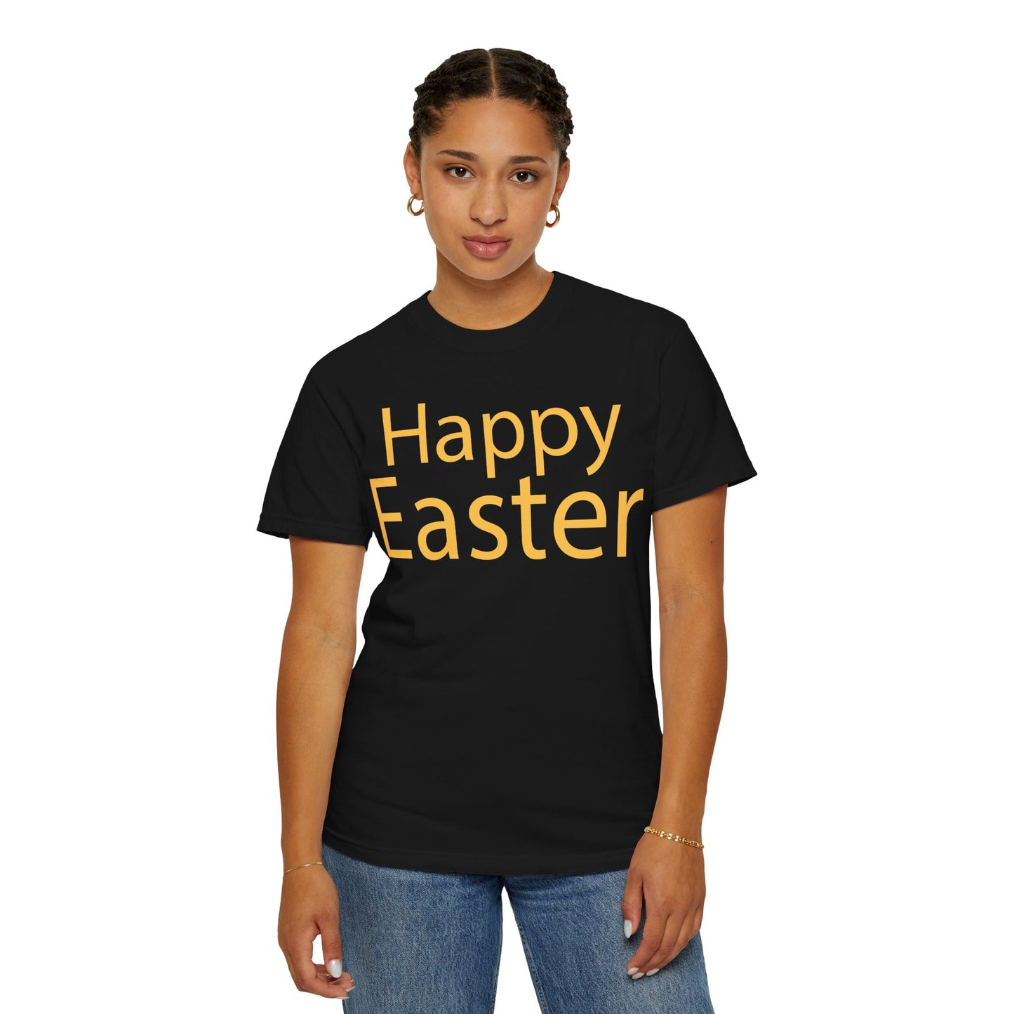 Happy Easter T-Shirt, Tee Shirt with Easter Signature, T Shirt with Easter Prints, Tee Shirt with Easter Design