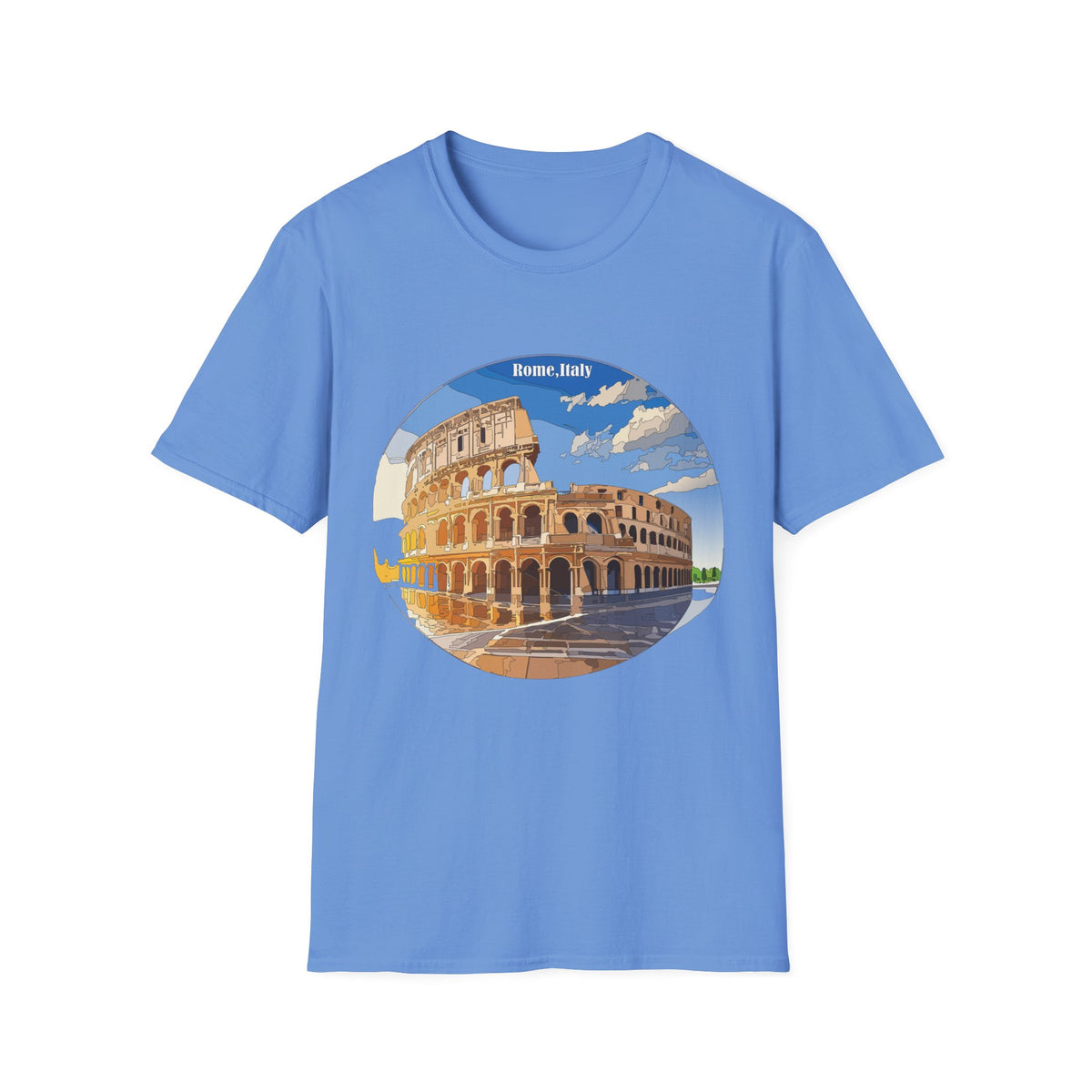 Colosseum Rome Illustration T-Shirt | Rome Italy Travel Souvenir