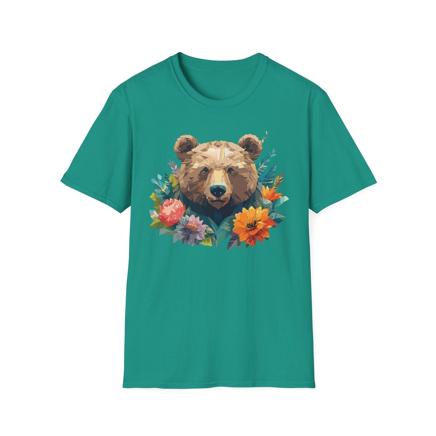 Bear T Shirt Unisex Softstyle Tee 100 Percent Ring Spun Cotton Gildan 64000 Comfortable