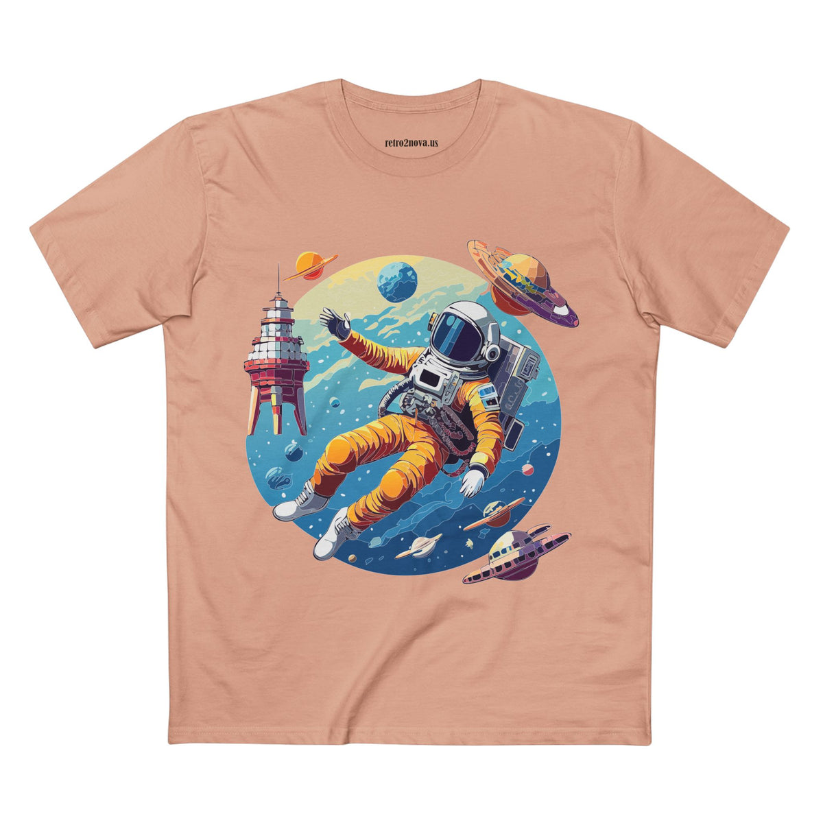 Cosmos Astronaut Graphic Tee Staple Unisex 100 Cotton Tee Shirt - CS-39