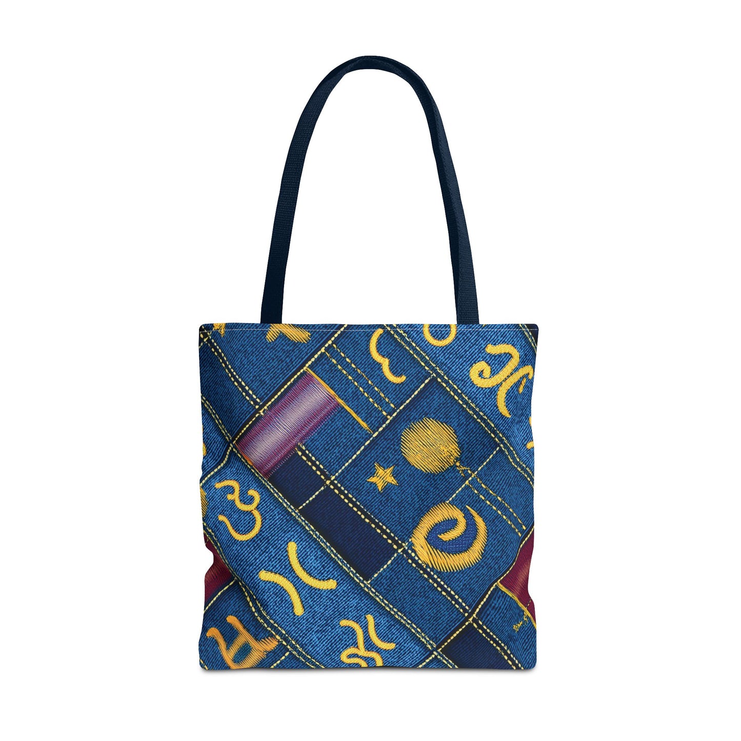 Denim Fabric Imitation Print Unisex Canvas Bag Poly Spun 3 Sizes Tote Bag 184