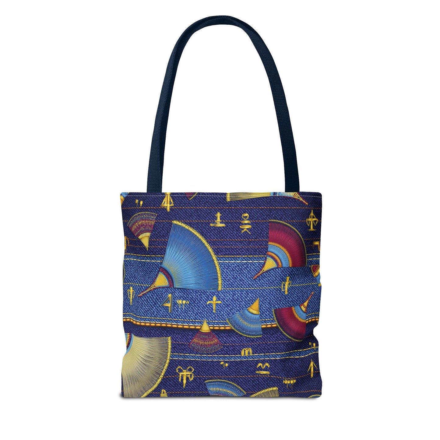 Denim Fabric Imitation Print Unisex Canvas Bag Poly Spun 3 Sizes Tote Bag 185-3