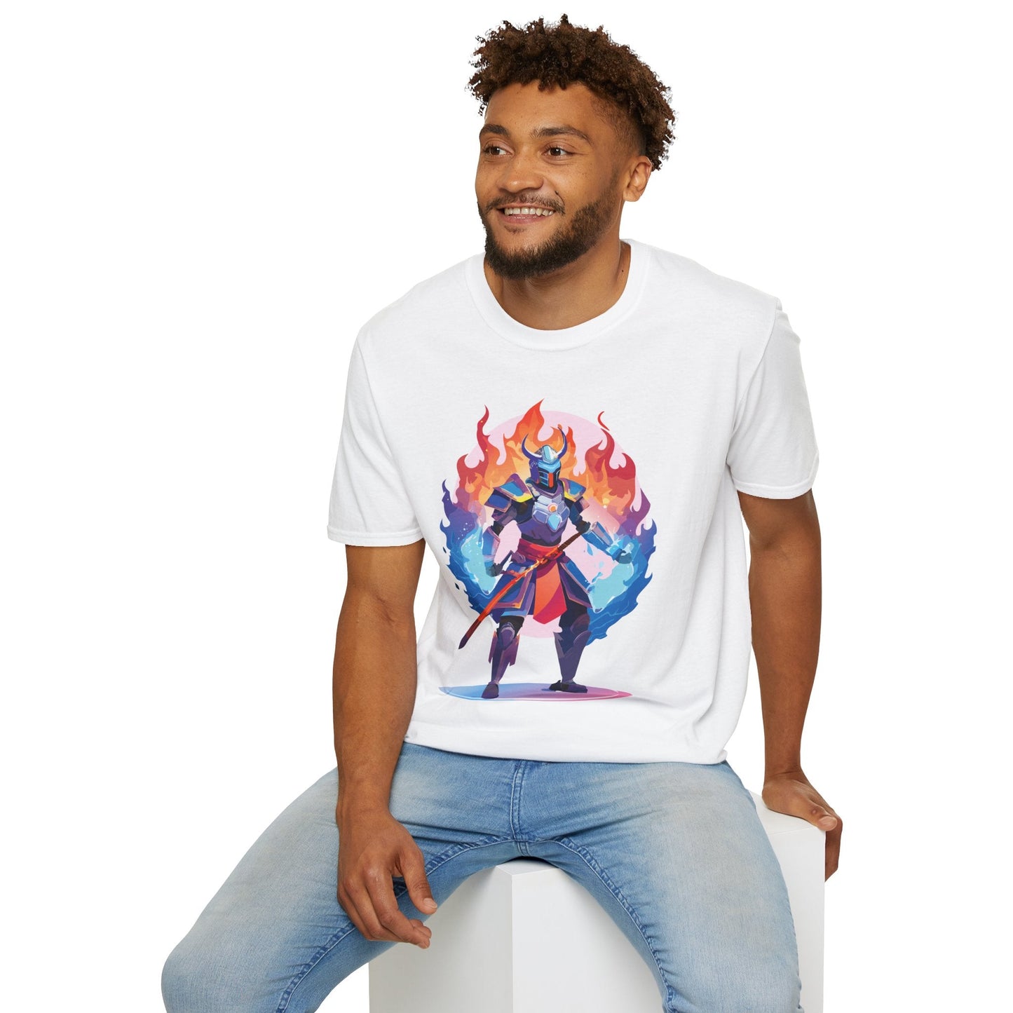 Samurai Shirt Unisex Gildan Softstyle 64000 Tee 100 Percent Cotton Comfortable Tee