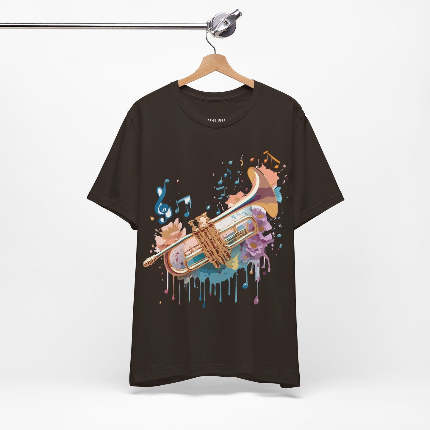 Music Graphic Unisex 100 Cotton Vintage Art with Musical Elements Tee 132