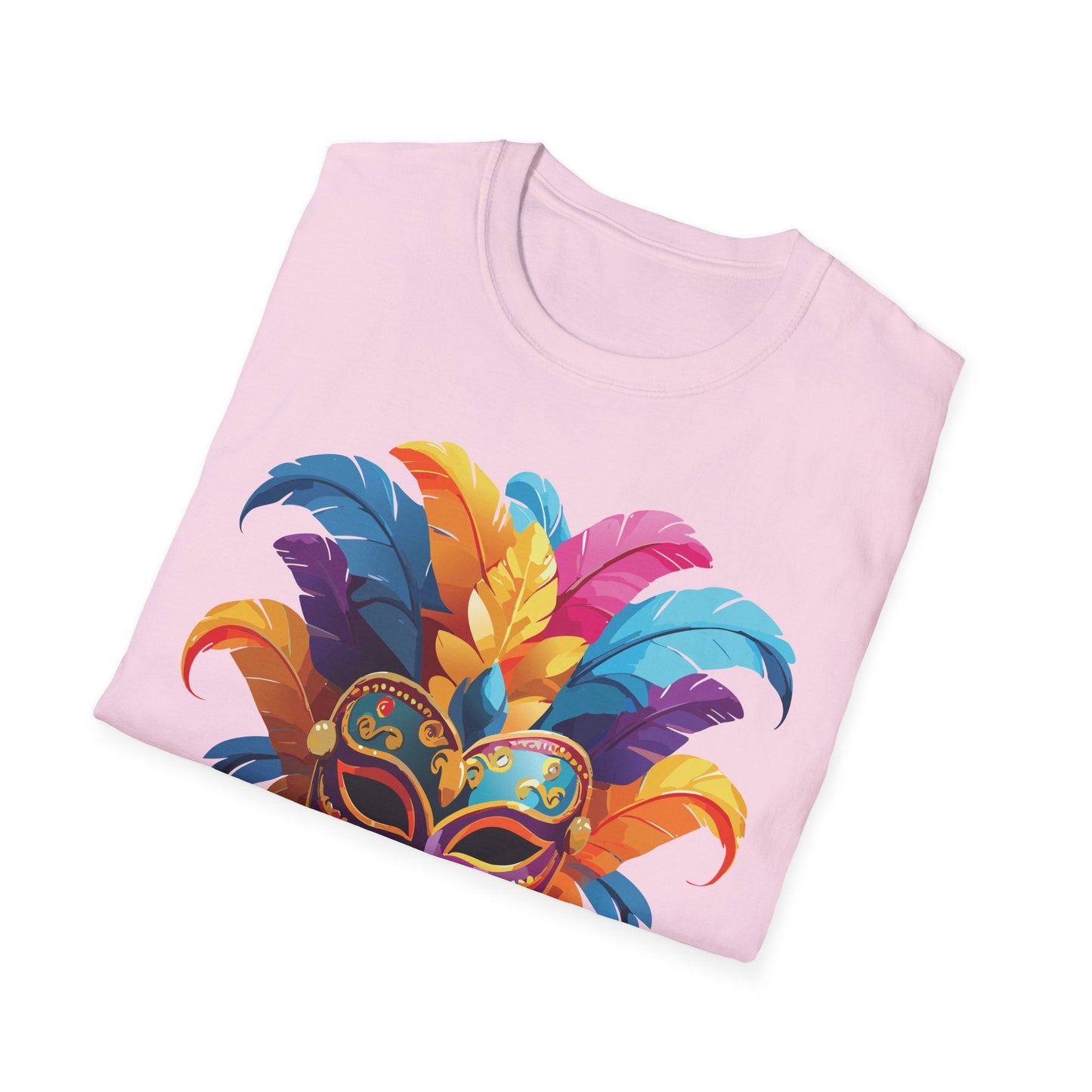 Mask Tee Shirt Unisex Masquerade Design Gildan Softstyle 64000 100 Percent Cotton