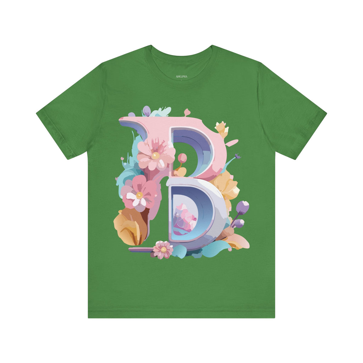 Letter B Graphic Unisex Cotton Bella+Canvas Tee with Art Letter Design