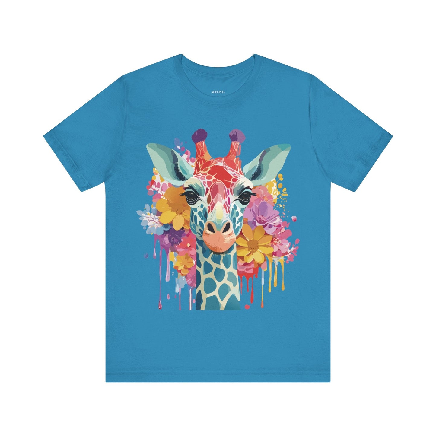 Adelpha Giraffe Graphic Tee Unisex Jersey Short Sleeve Vintage Inspired Art Design