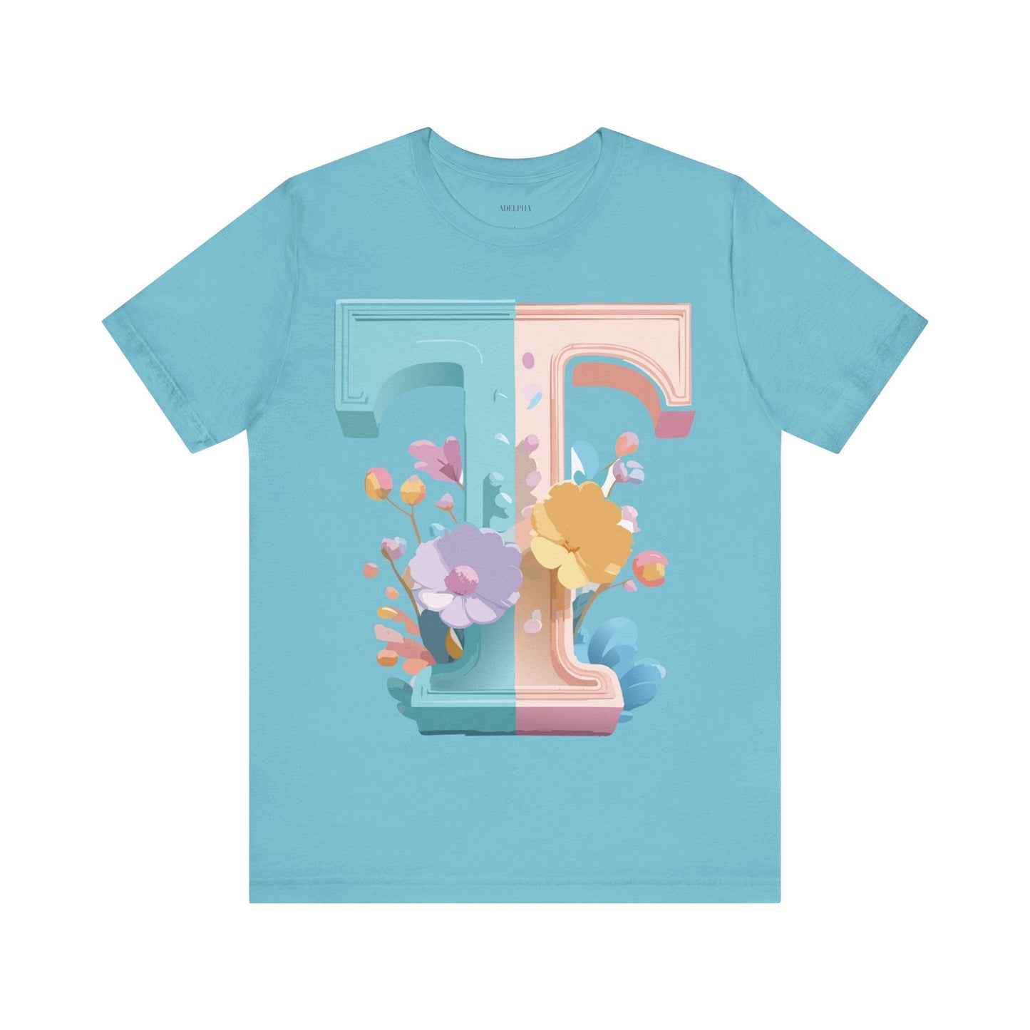 Adelpha Graphic Tee Unisex Short Sleeve Letter Shirt Featuring Vintage Inspired Artwork