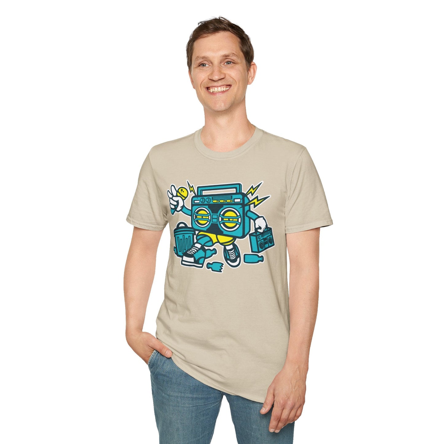 Cartoon T Shirt Animation Tee Funny Unisex Gildan Softstyle 64000 100 Percent Ring Spun Cotton