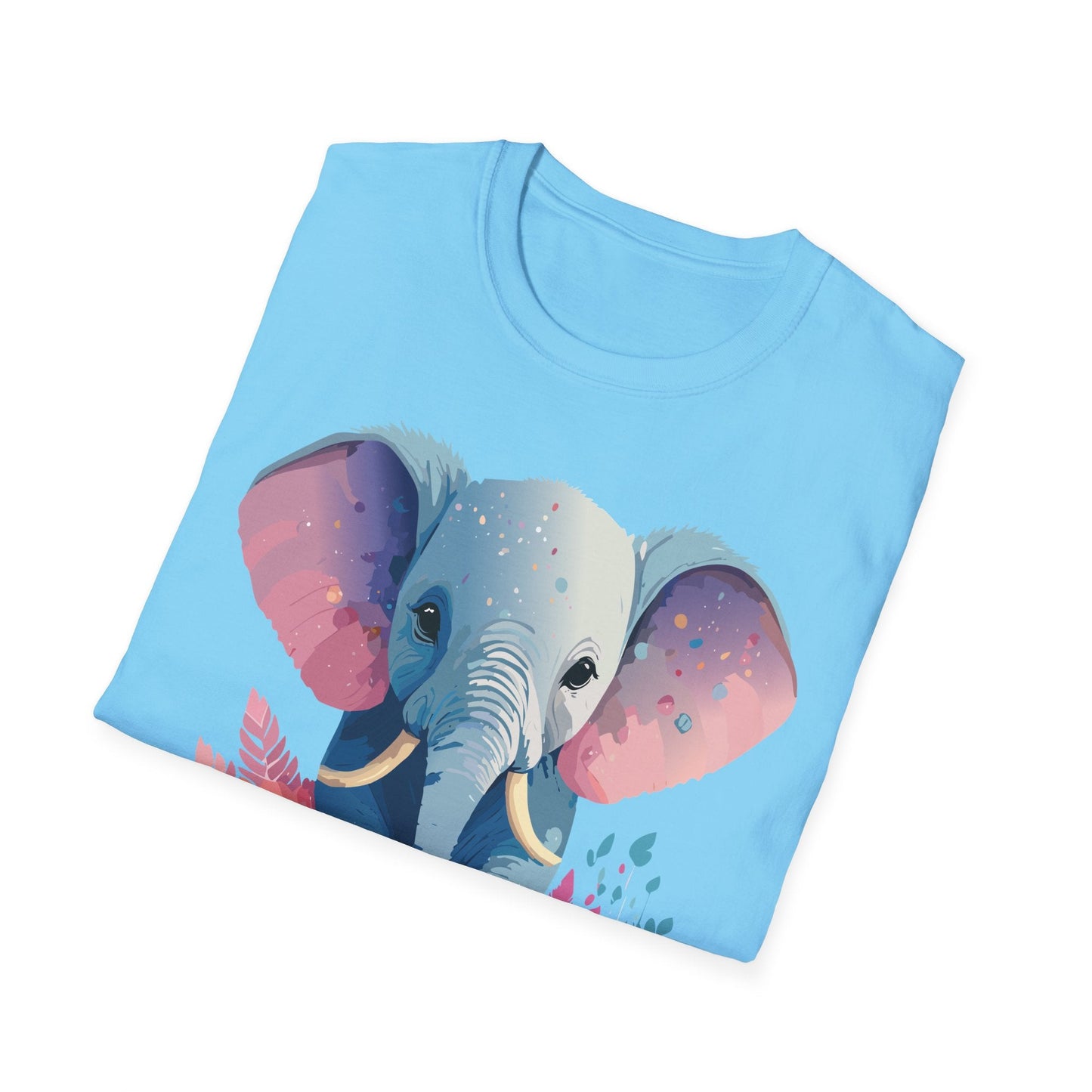 Elephant T Shirt For Adults Unisex Gildan Softstyle 64000 100 Percent Ring Spun Cotton Tee