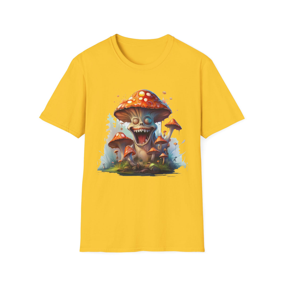 Funny Mashroom Cartoon  Graphic Tee Gildan Unisex 100 Cotton Tee Shirt c21