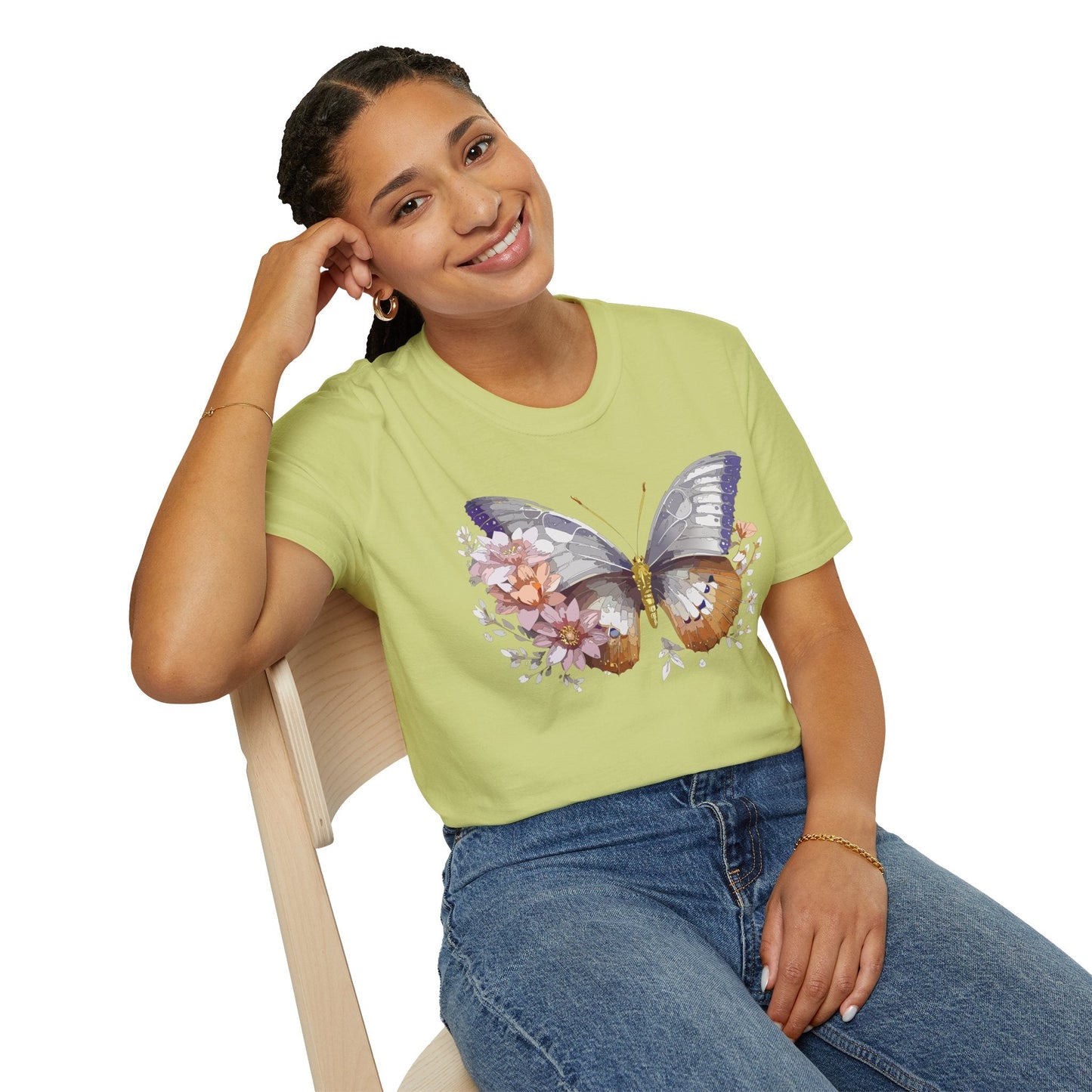 Butterfly Shirt Unisex T Shirt 100 Percent Ring Spun Cotton Gildan Softstyle Tee