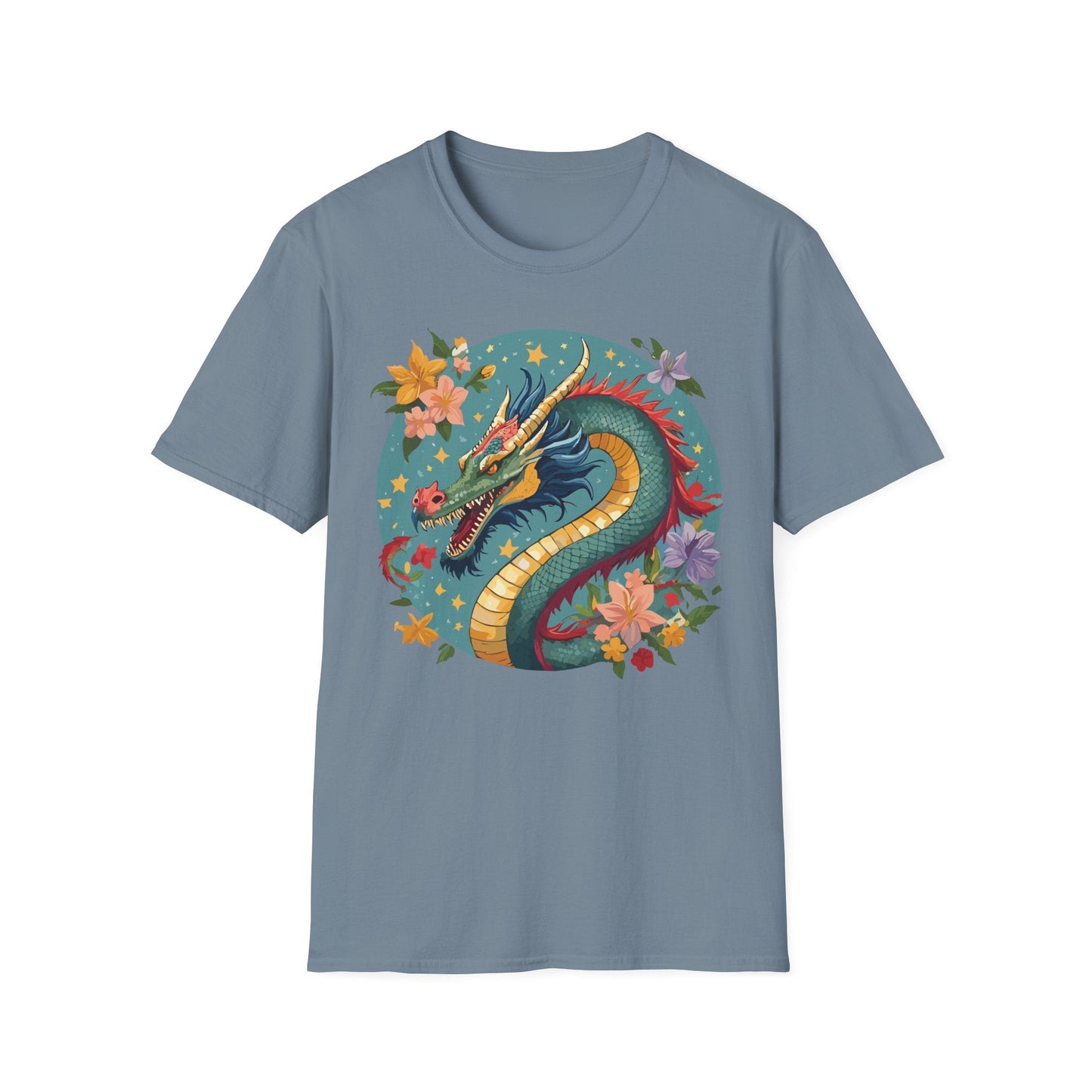 Dragon Graphic Unisex 100 Cotton Tee with Animal Artwork Design 11